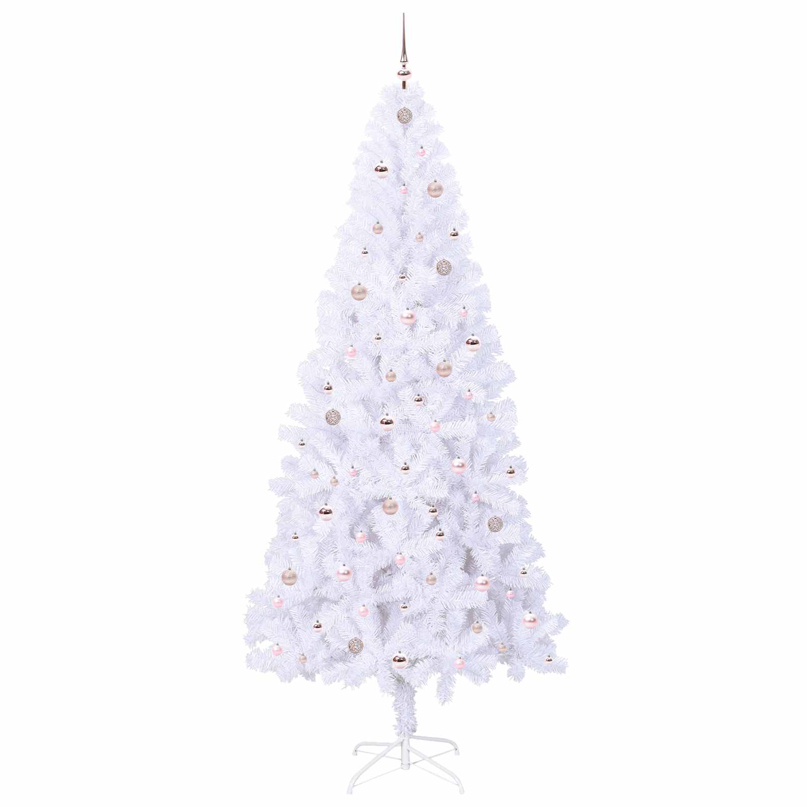 Umjetno božićno drvce s stalakom Bijelo 240 cm PVC i čelik