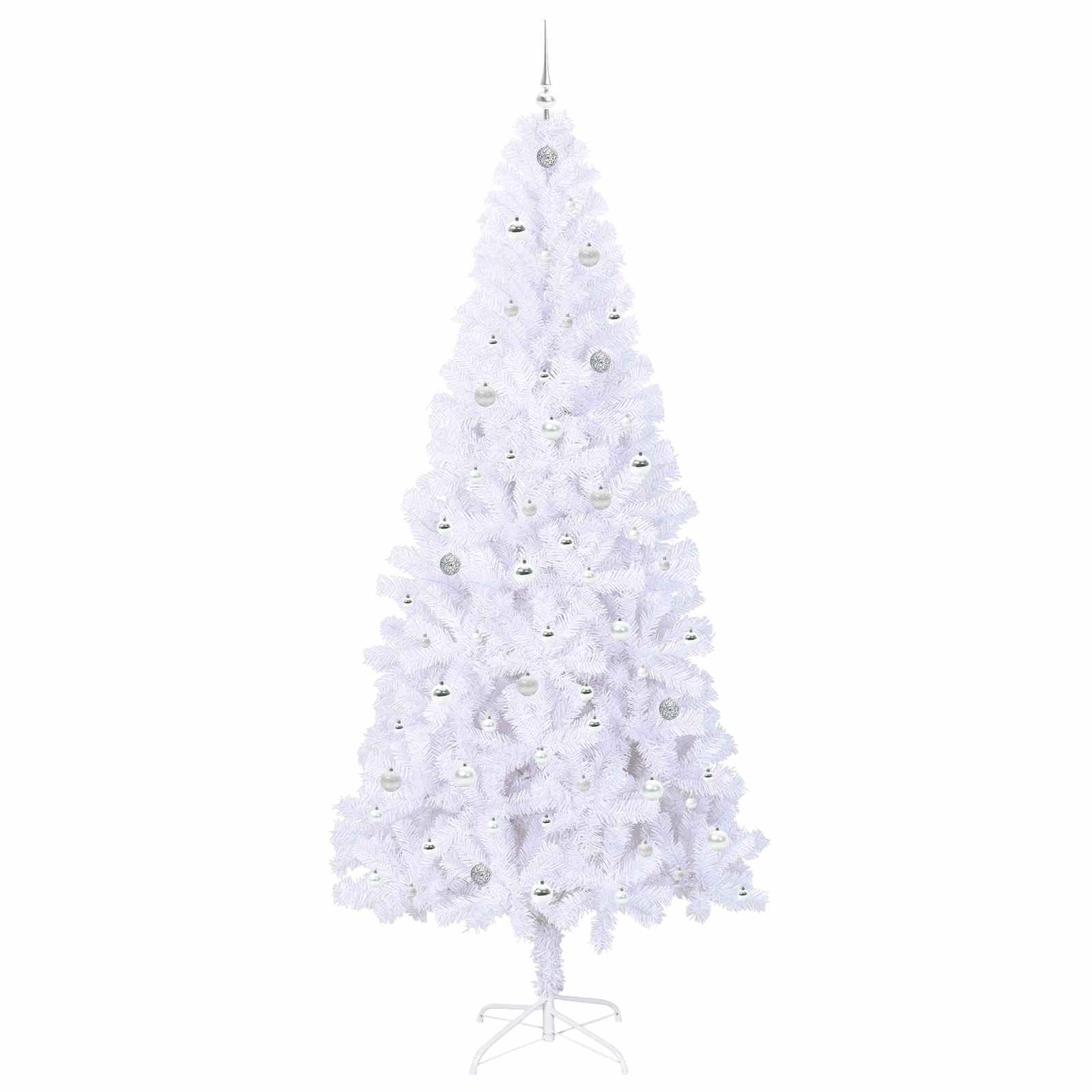 Umjetno božićno drvce s stalakom Bijelo 240 cm PVC i čelik