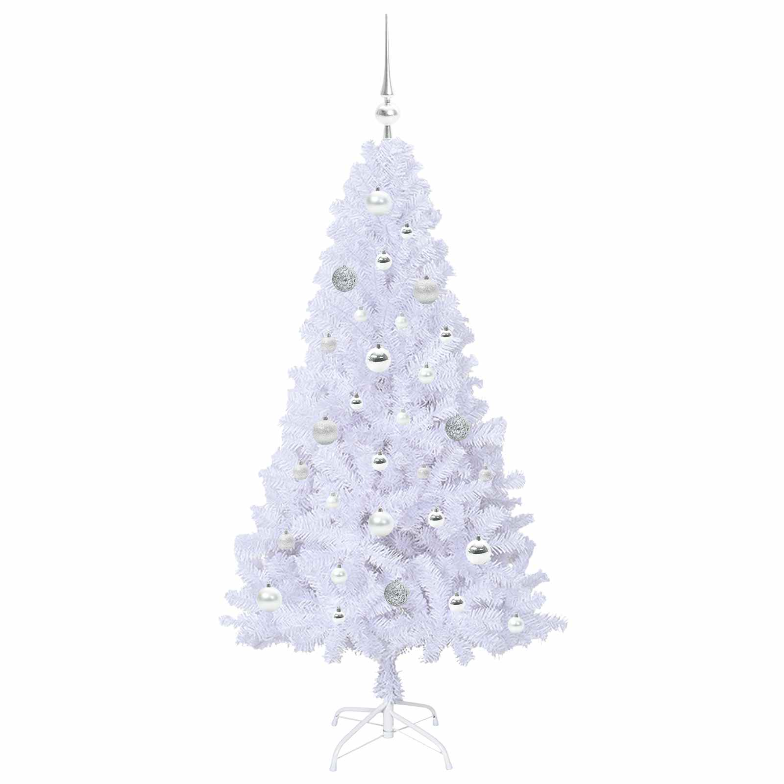 Umjetno božićno drvce Bijela 150 cm PVC i čelik
