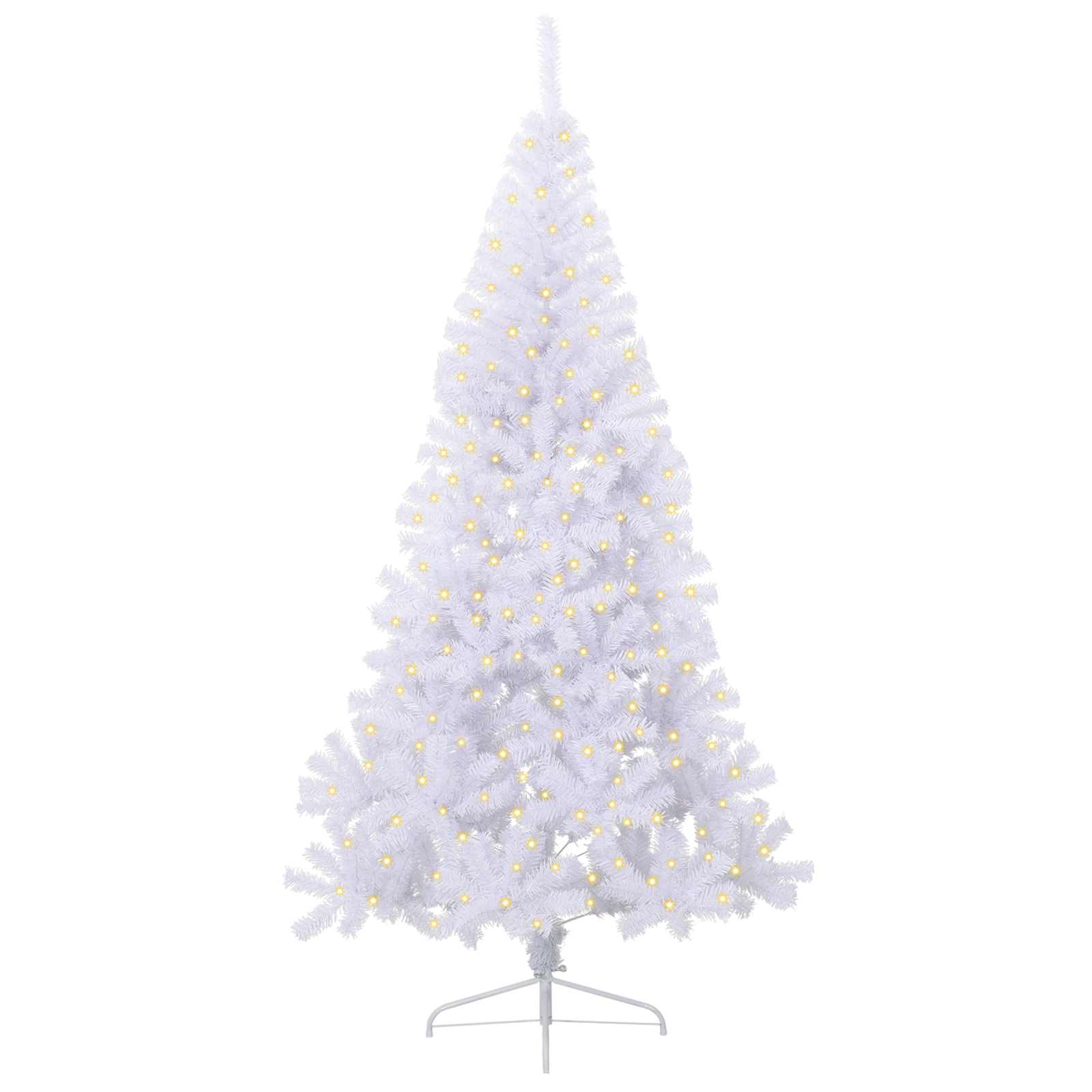 Umjetno božićno drvce s stalakom Bijelo 240 cm PVC i čelik