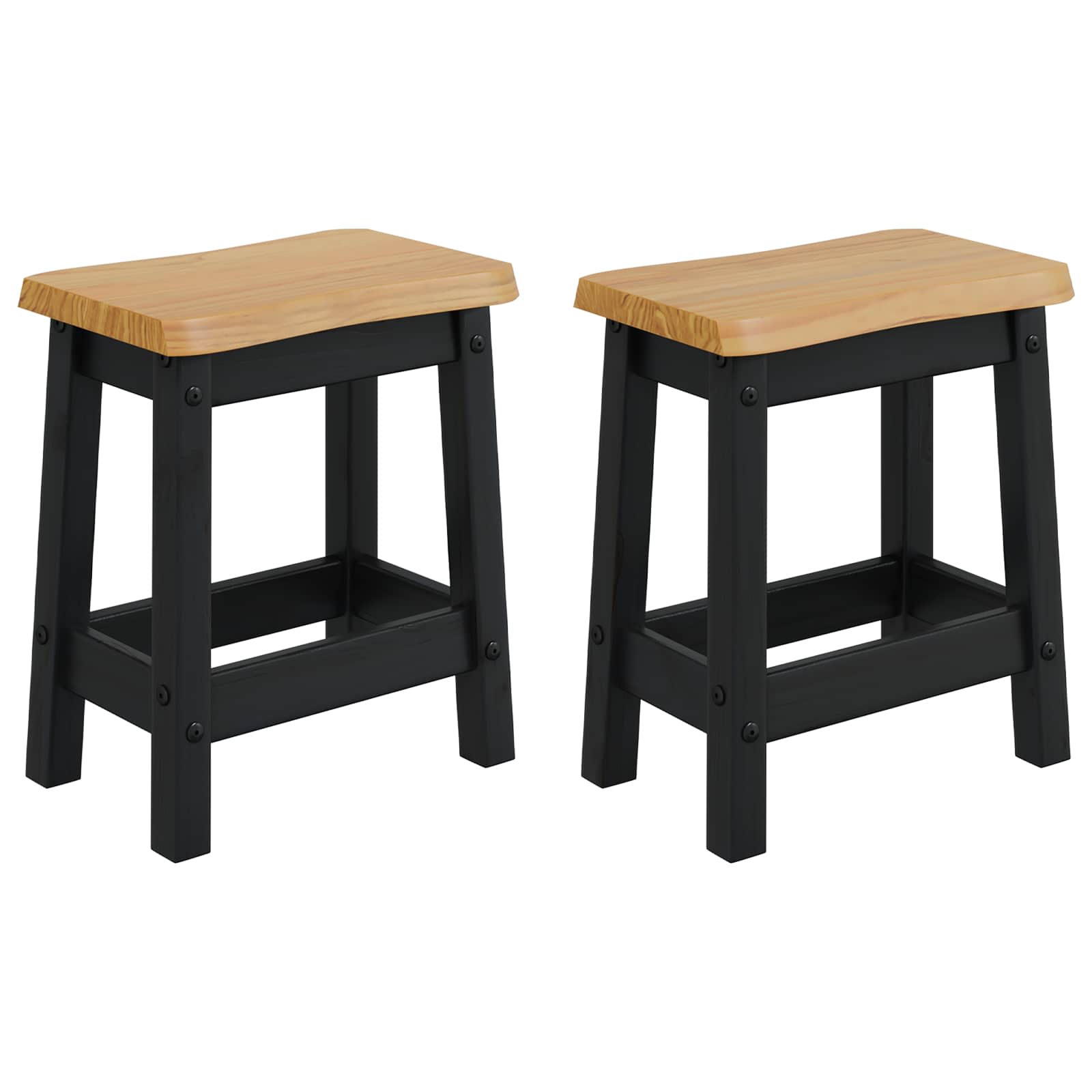 Barska stolica EKAI 2 pcs Crna 40 x 29 x 45,5 cm