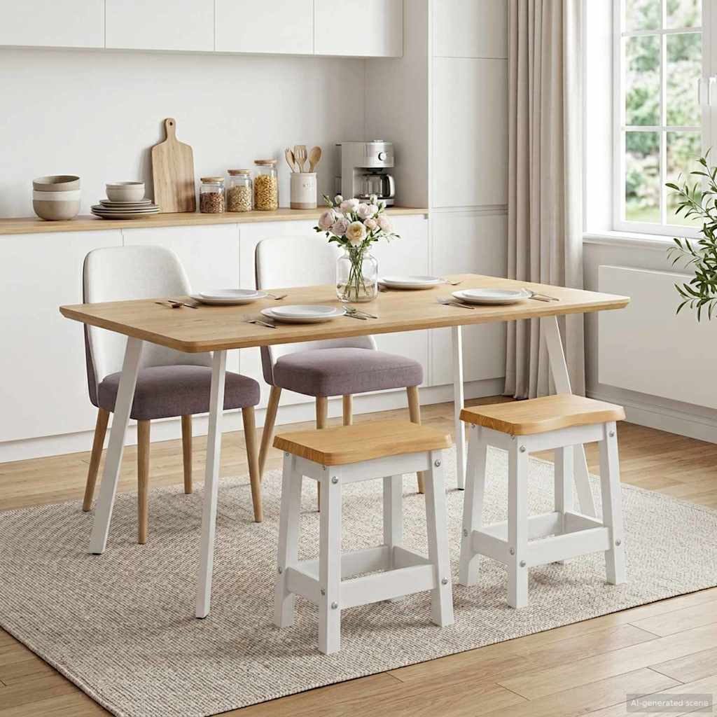 Barska stolica EKAI 2 pcs Bijela 40 x 29 x 45,5 cm