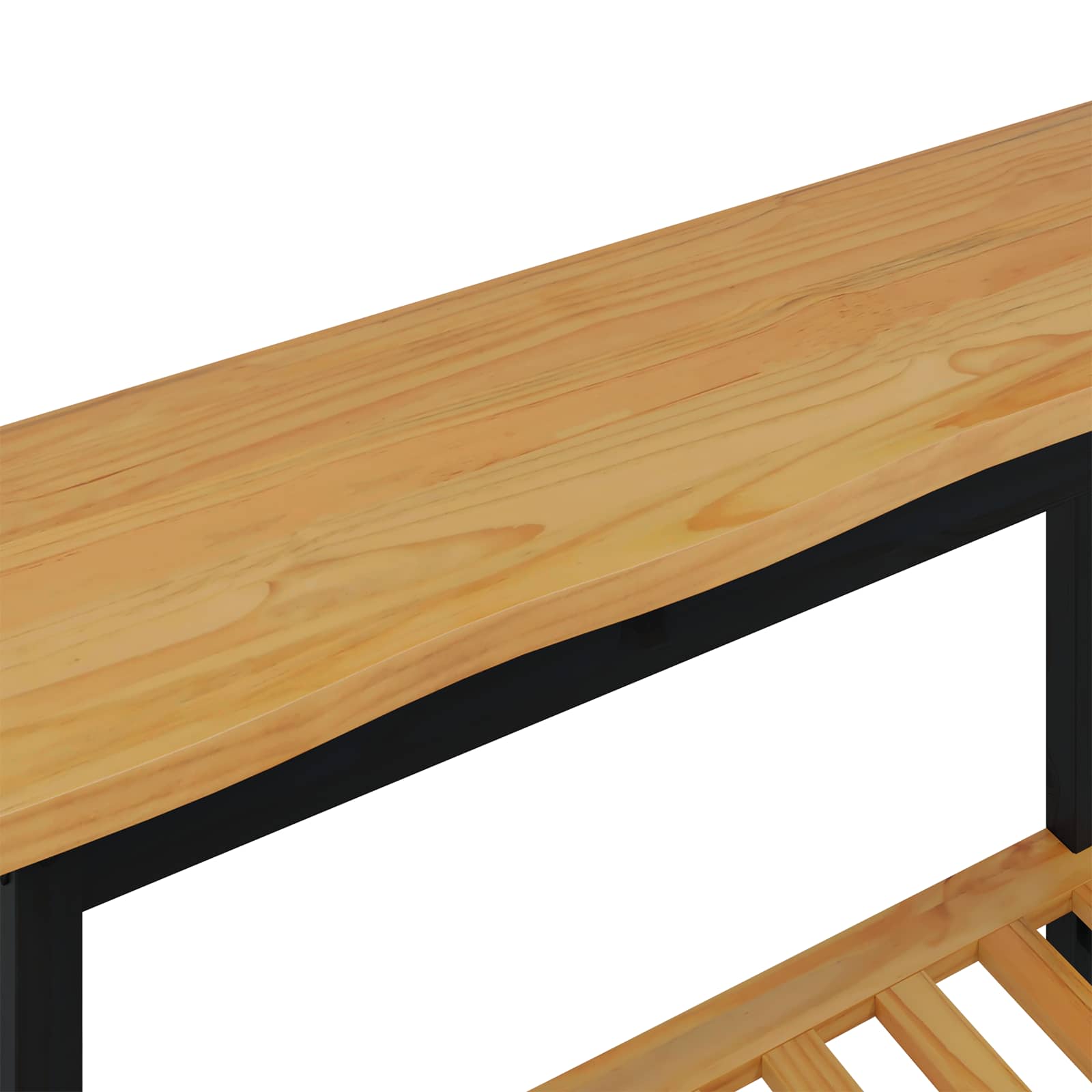 Konzolna stolica EKAI Crna 112 x 35 x 76 cm Masivna borovina