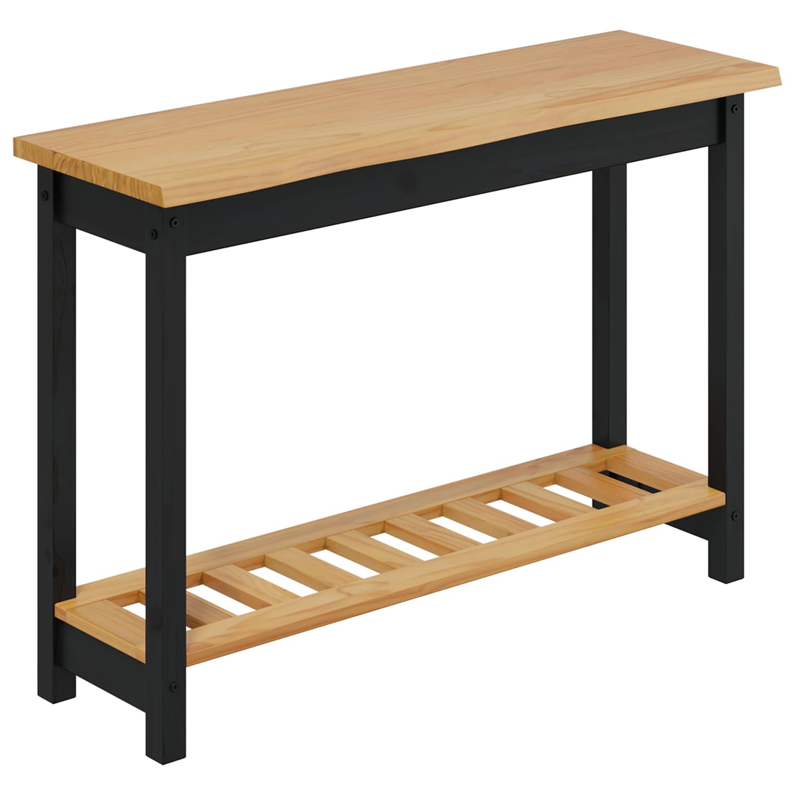 Konzolna stolica EKAI Crna 112 x 35 x 76 cm Masivna borovina