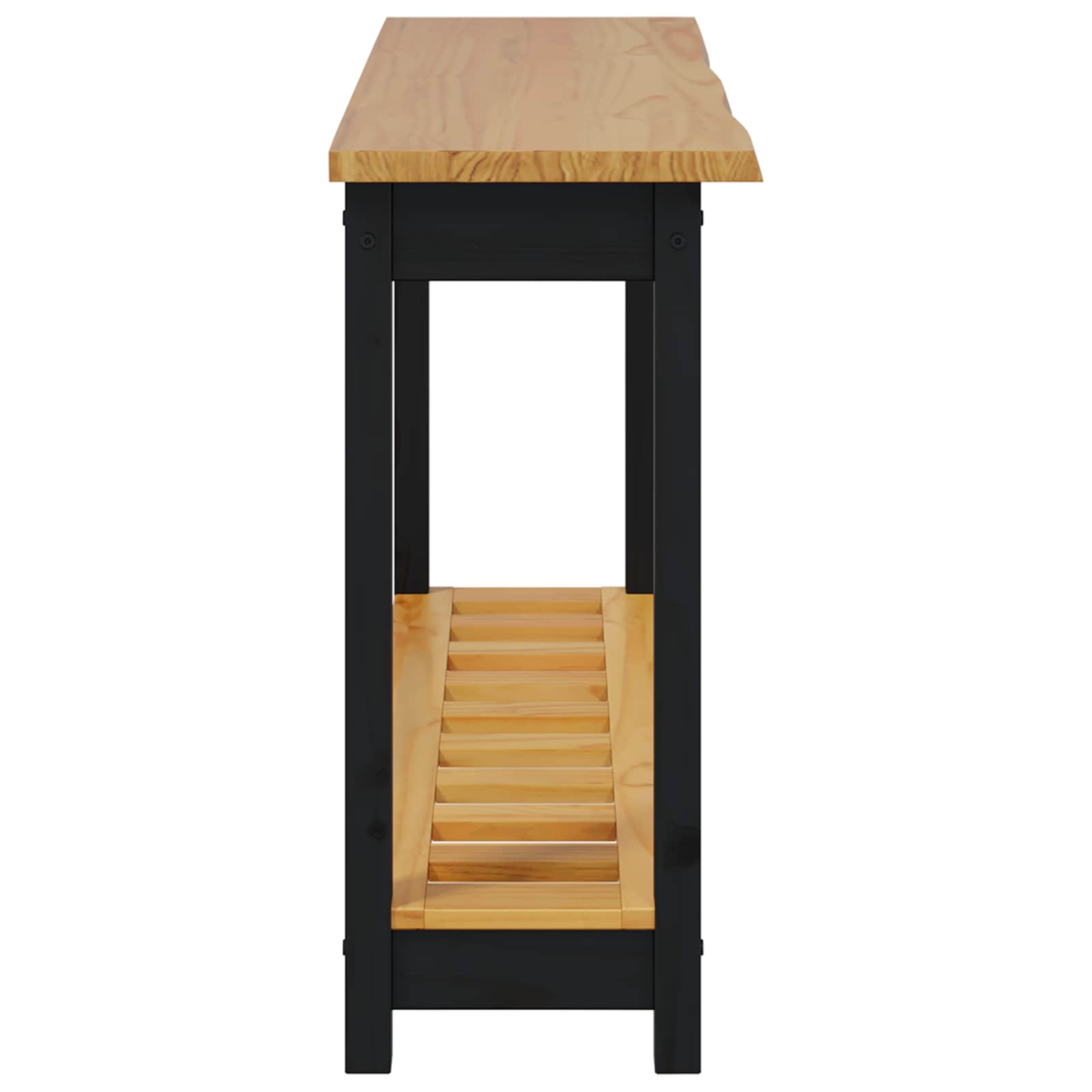 Konzolna stolica EKAI Crna 112 x 35 x 76 cm Masivna borovina