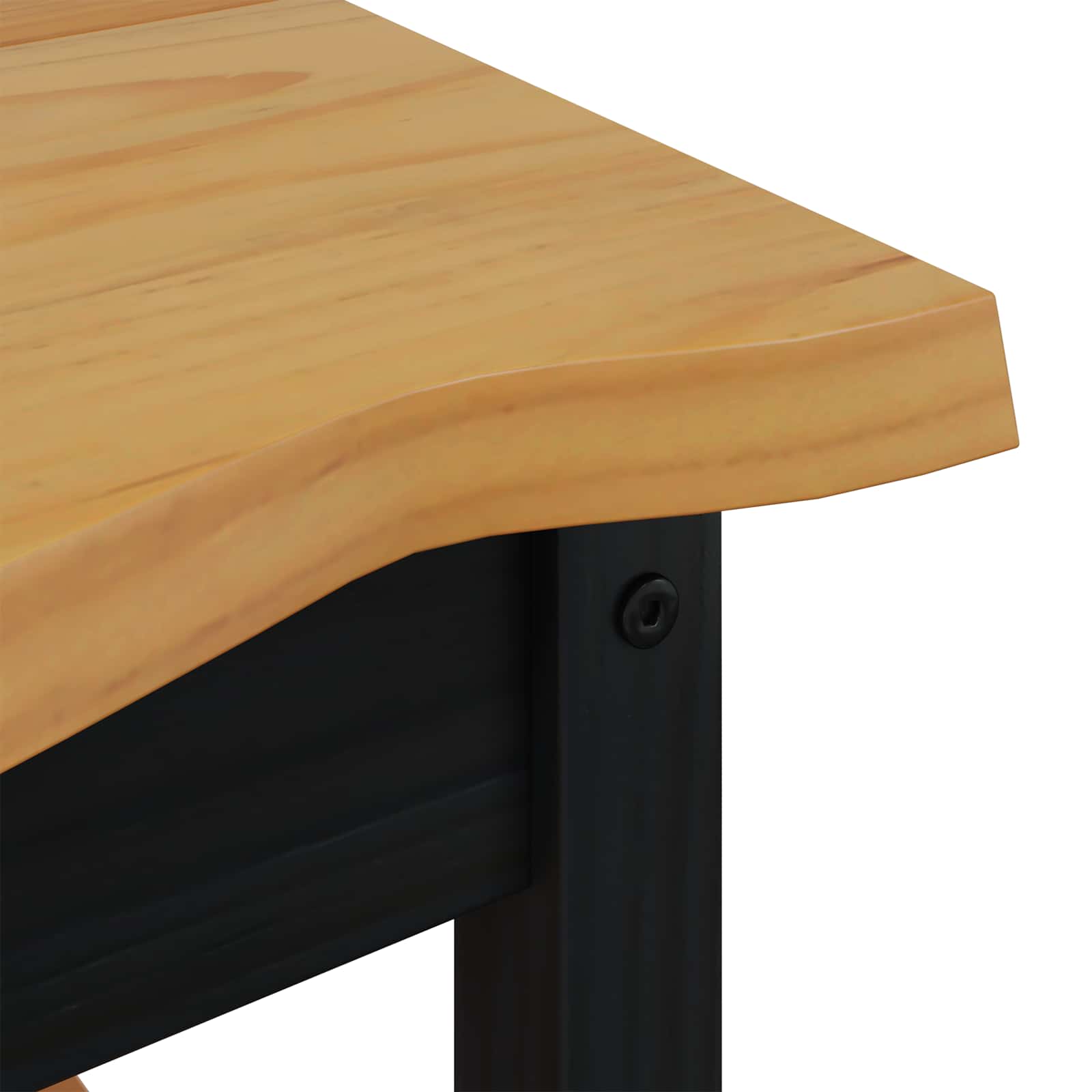 Bocni stol EKAI Crna 50 x 50 x 45,5 cm Masivna borovina