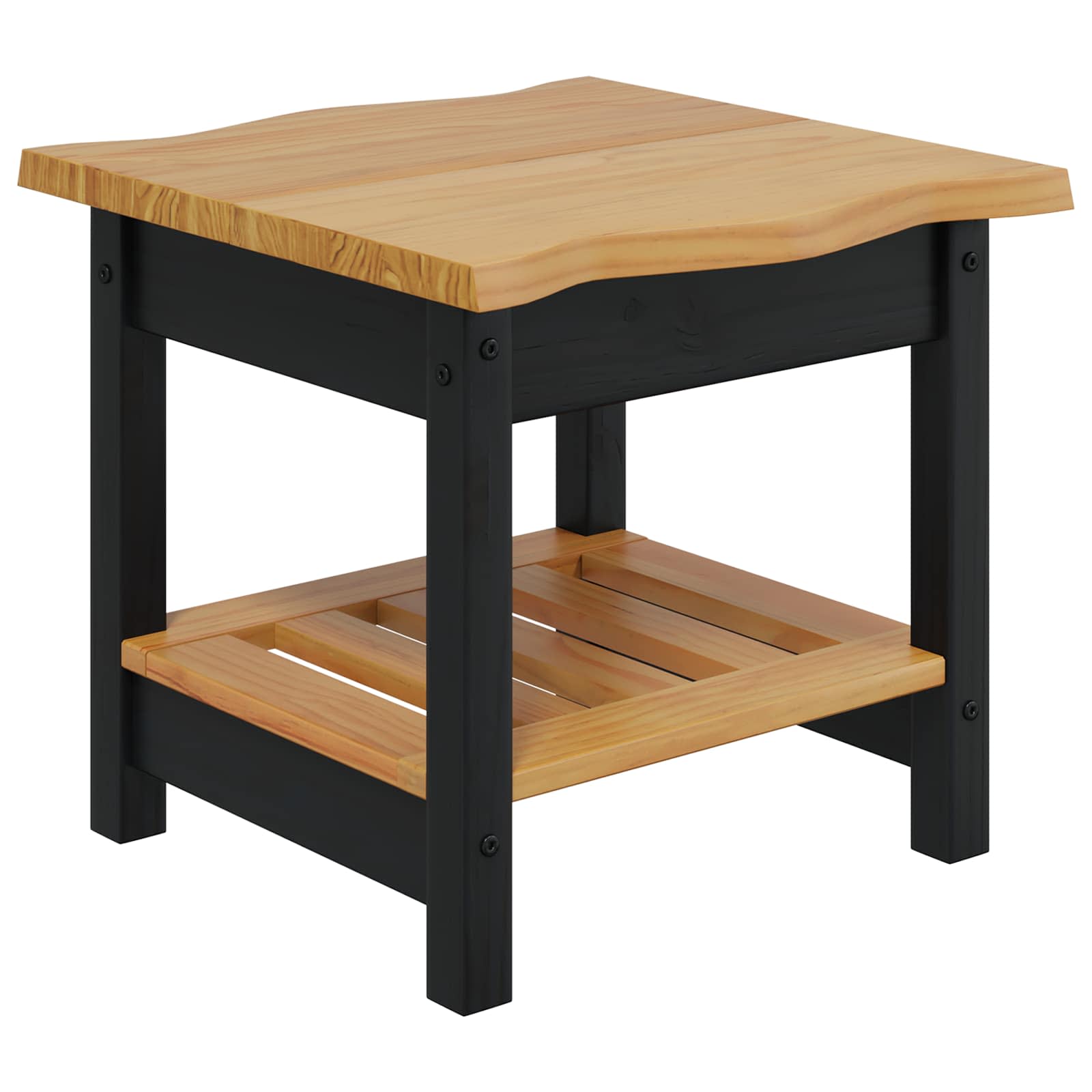 Bocni stol EKAI Crna 50 x 50 x 45,5 cm Masivna borovina