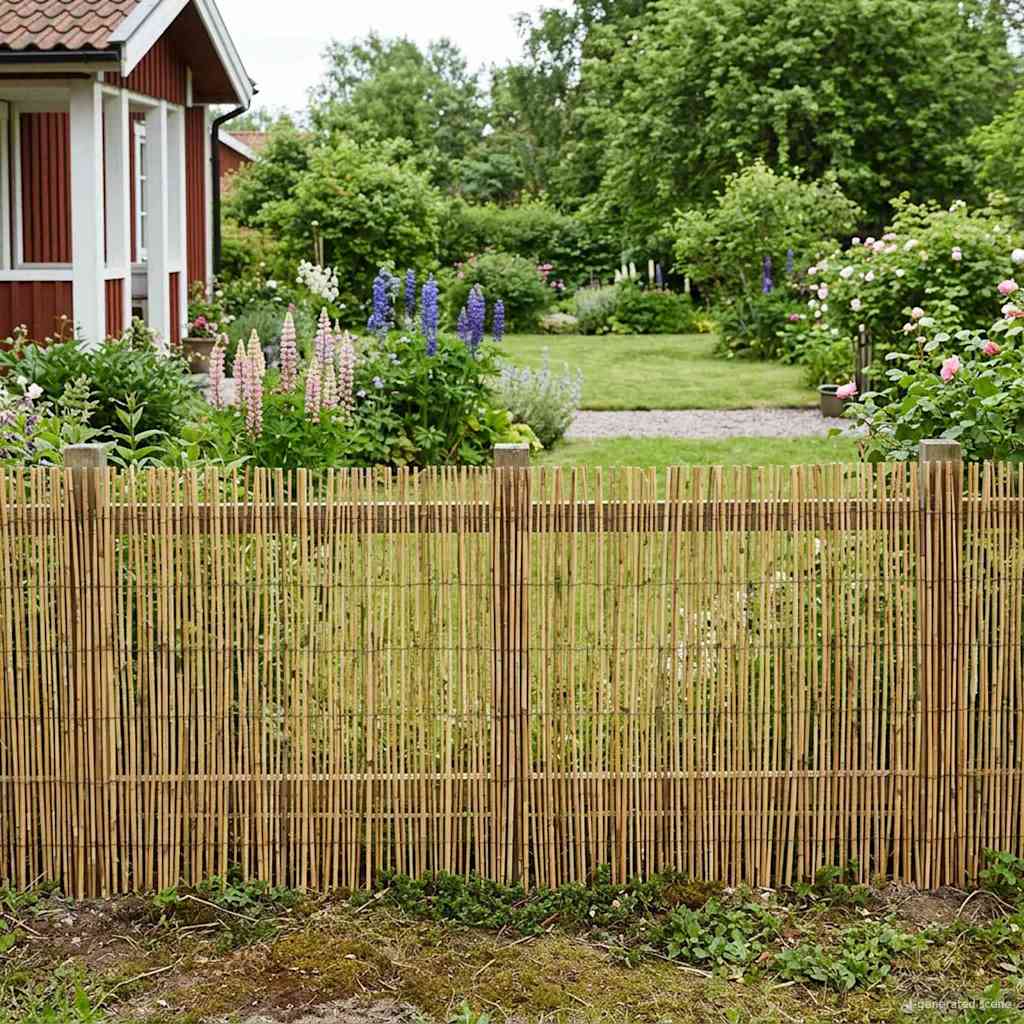 Vrtna Ograda Karbonizirano 400 x 100 cm Trska