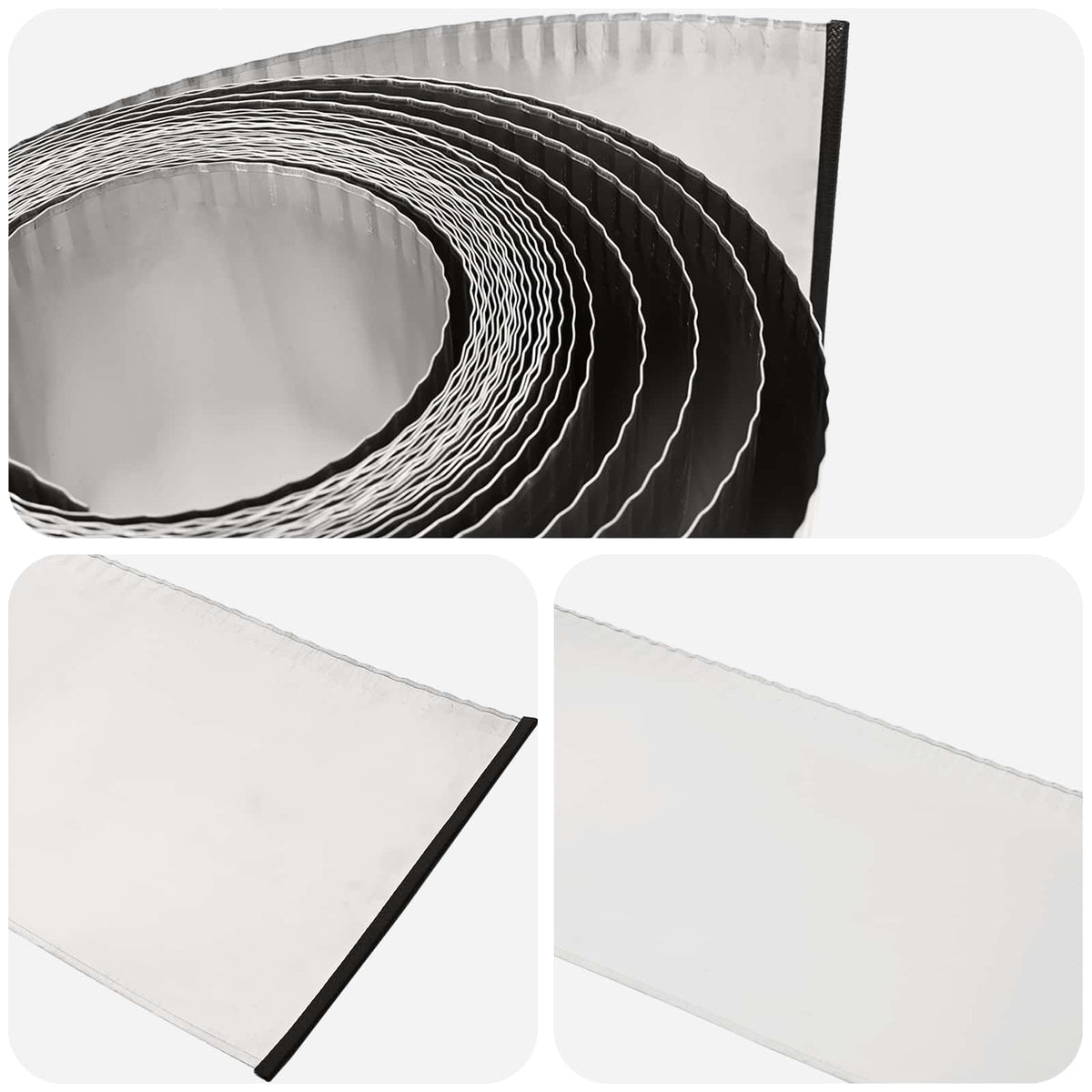 Ograda oko Travnjaka 10 m x 20 cm Pocinčani čelik Srebrna