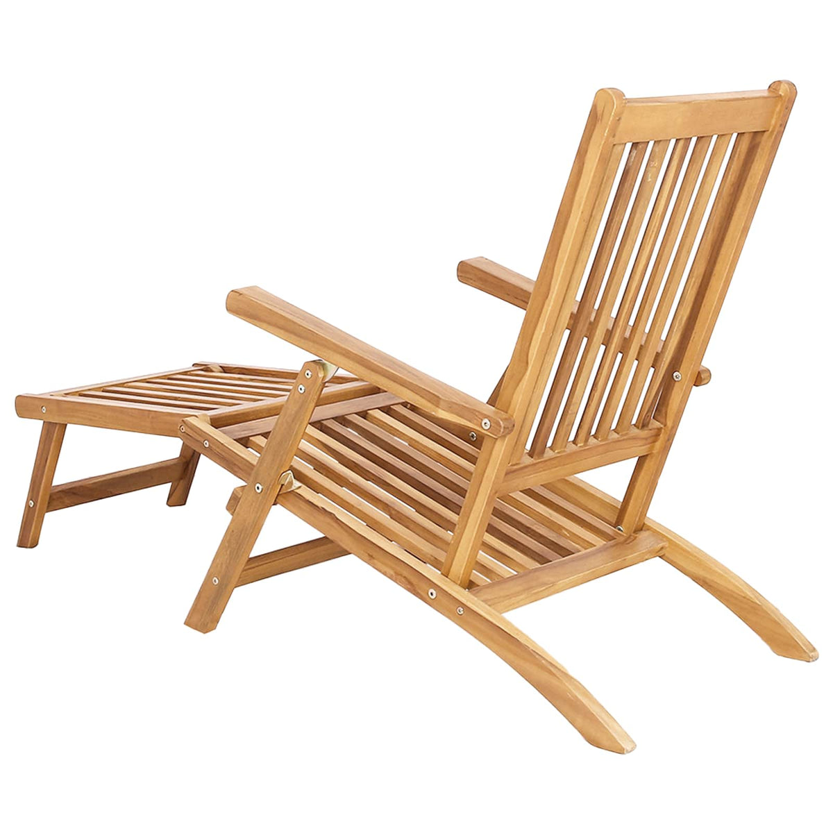 Preklopna palubna stolica 2 pcs Prirodna Čvrsto teak drvo