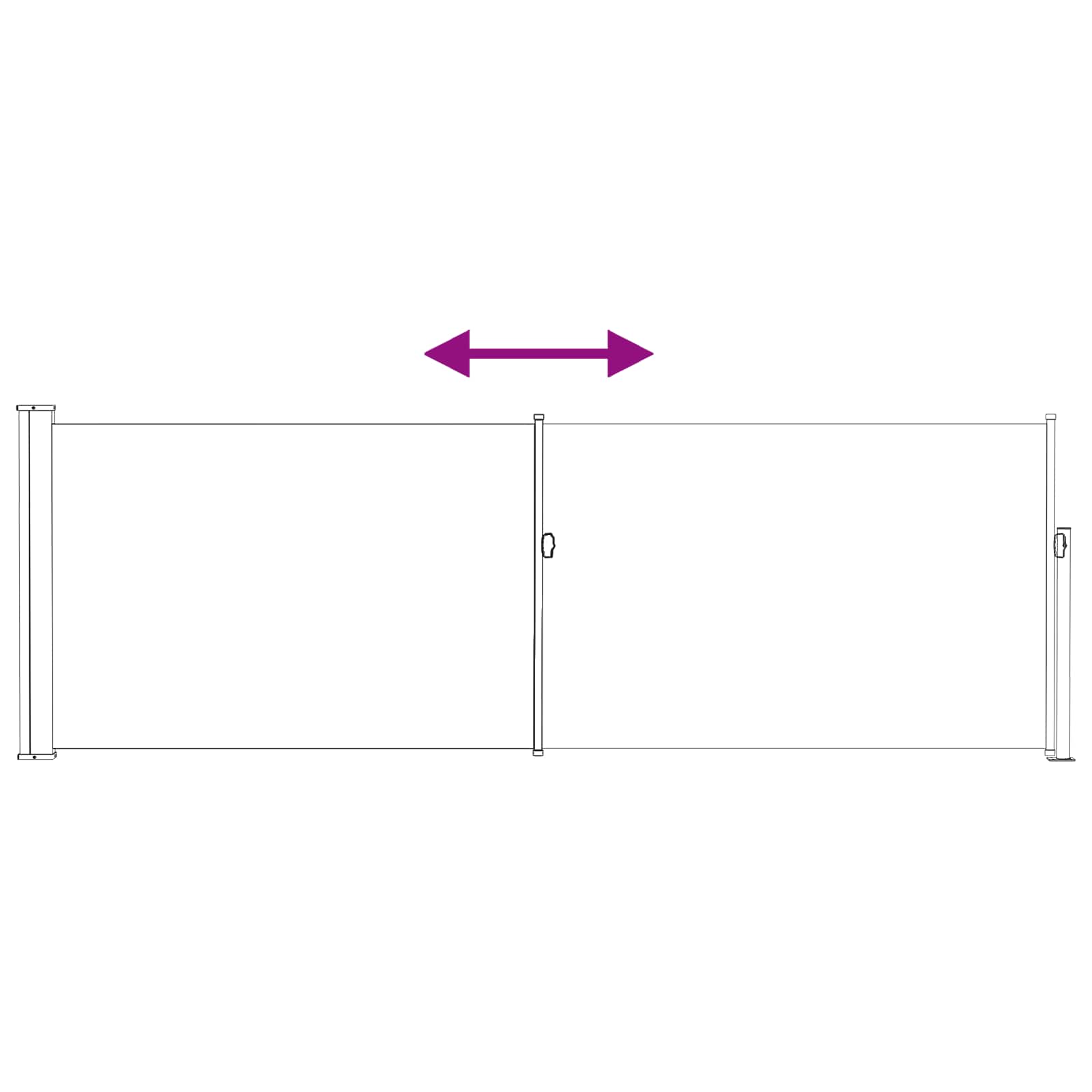 Retraktabilna bočna tende Sivosmeđa 300 x 100 cm Poliester