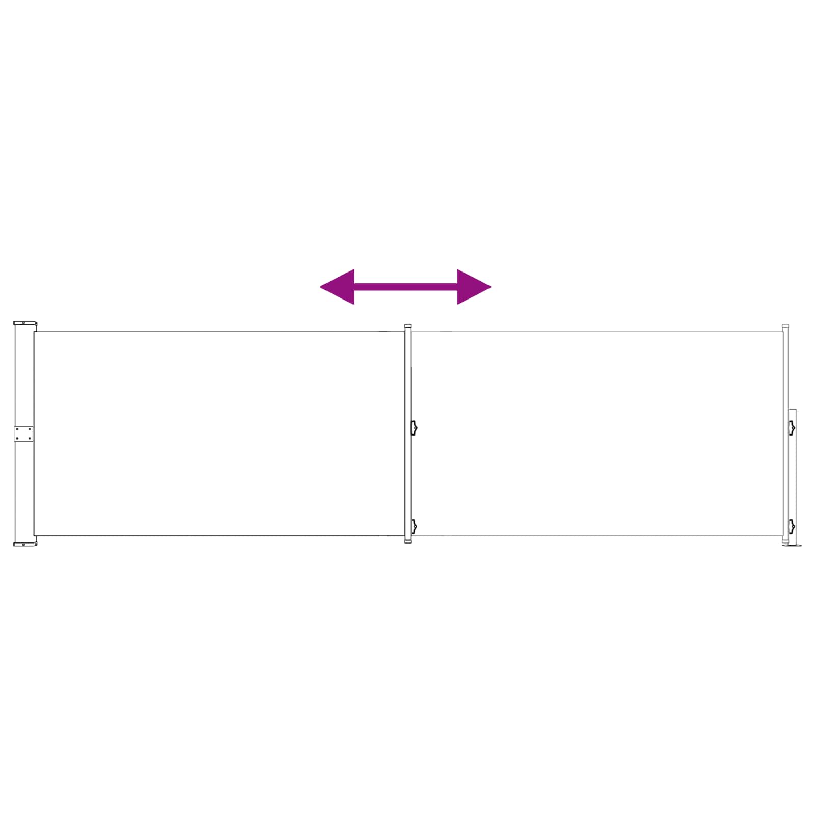 Retraktabilna bočna tende Bež 300 x 170 cm Poliester