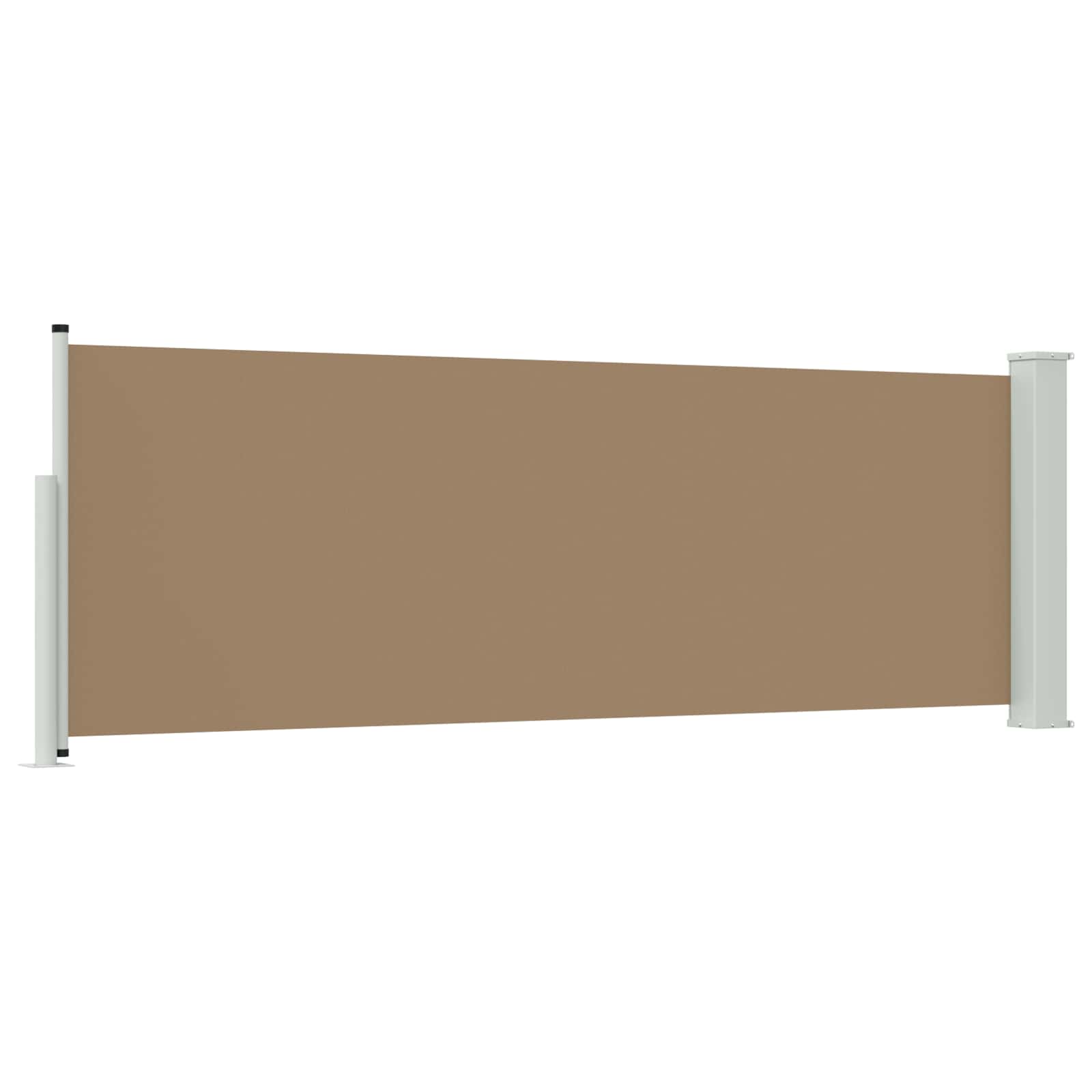 Retraktabilna bočna tende Sivosmeđa 500 x 100 cm Poliester