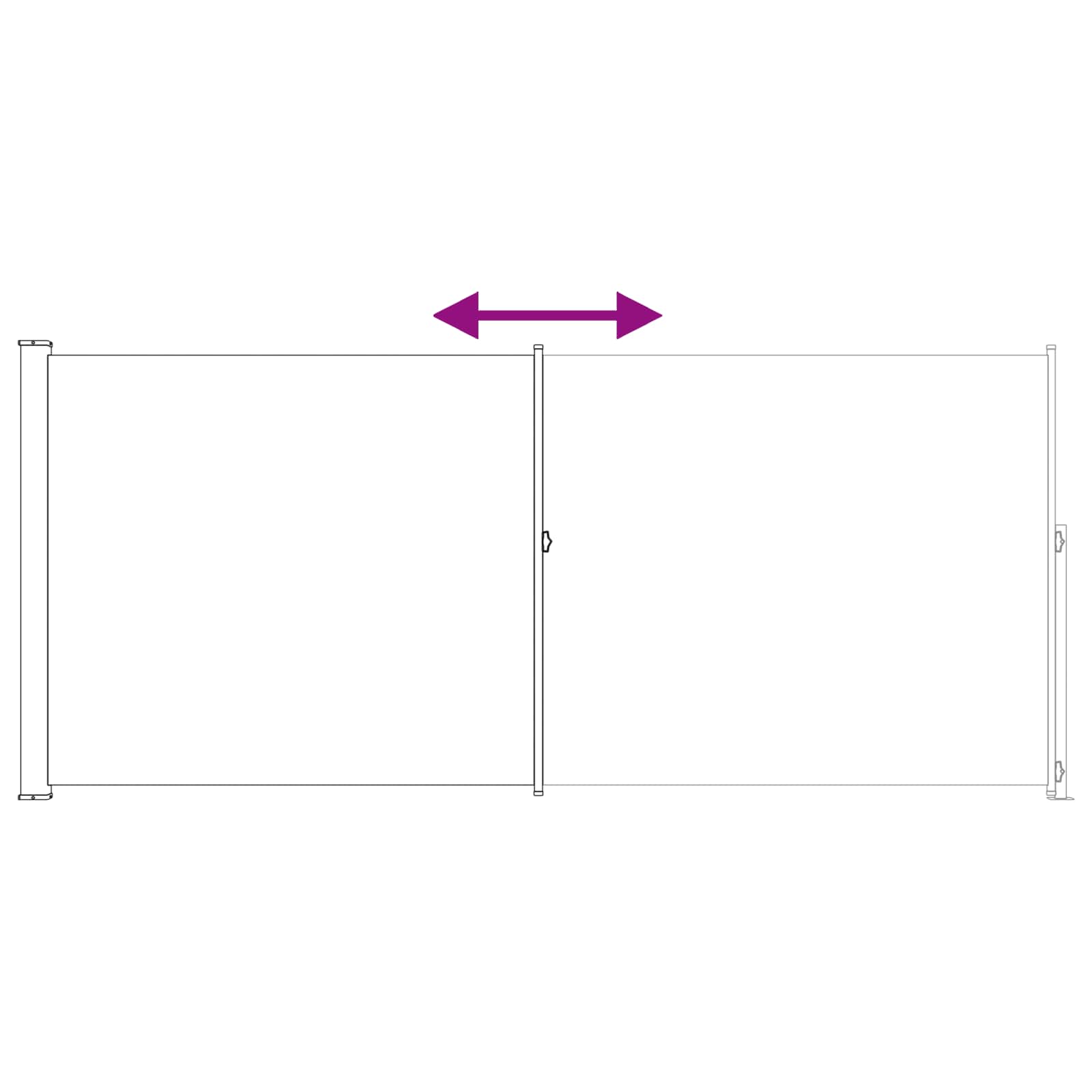 Retraktabilna bočna tende Sivosmeđa 600 x 220 cm Poliester