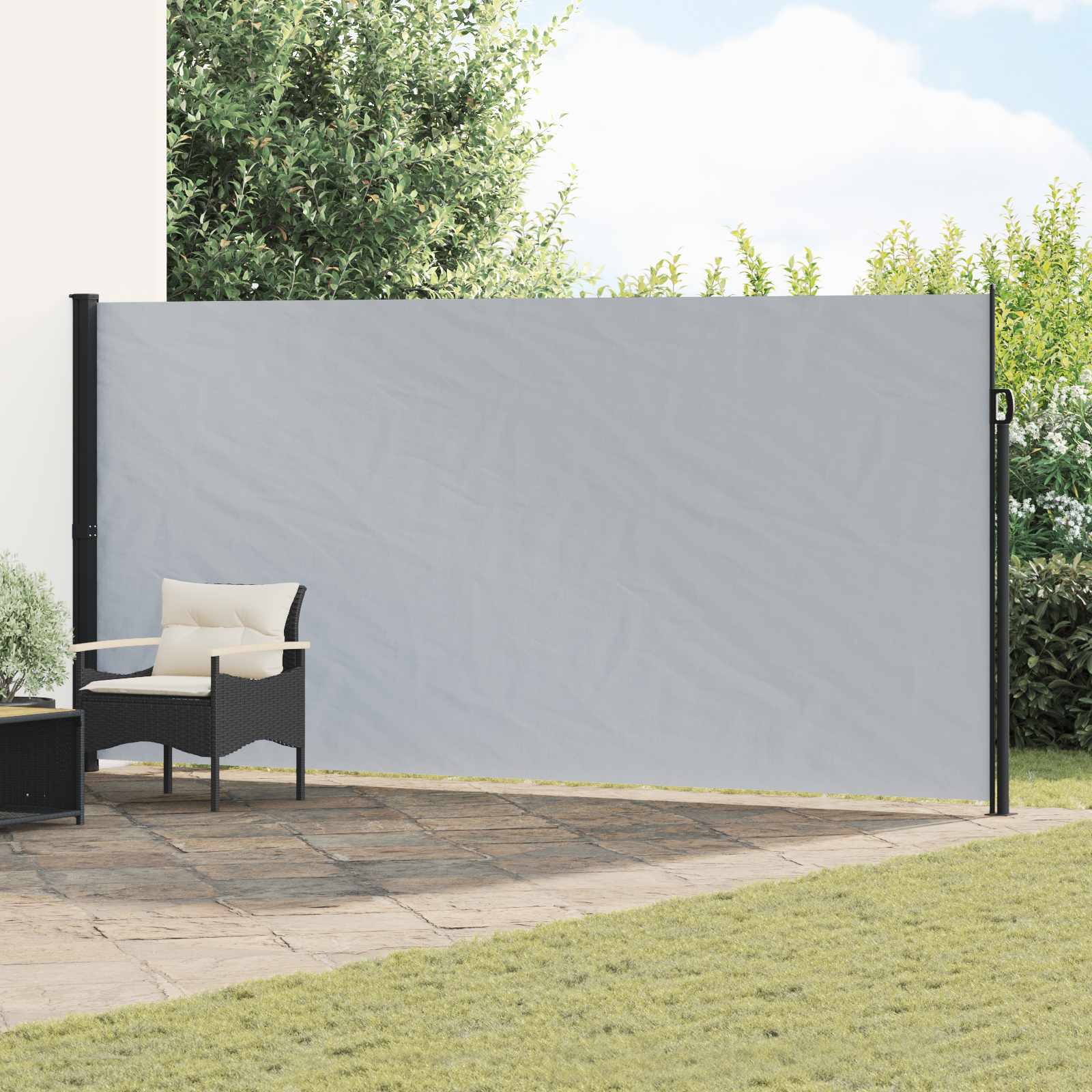 Retraktabilna bočna tende Siva 600 x 180 cm Poliester