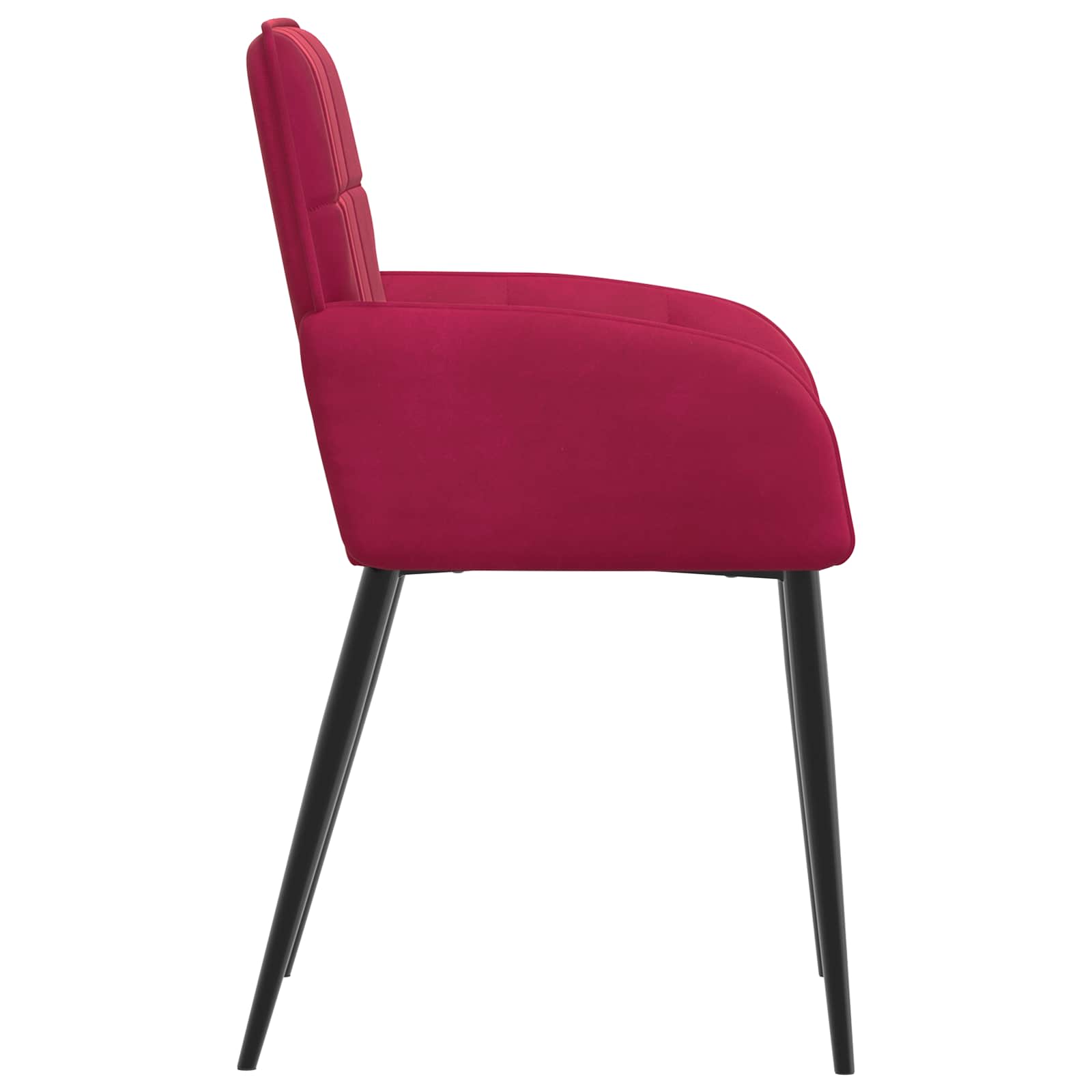 Trpezarijske stolice 4 pcs Baršun Vinska crvena 57 x 50 x 85 cm