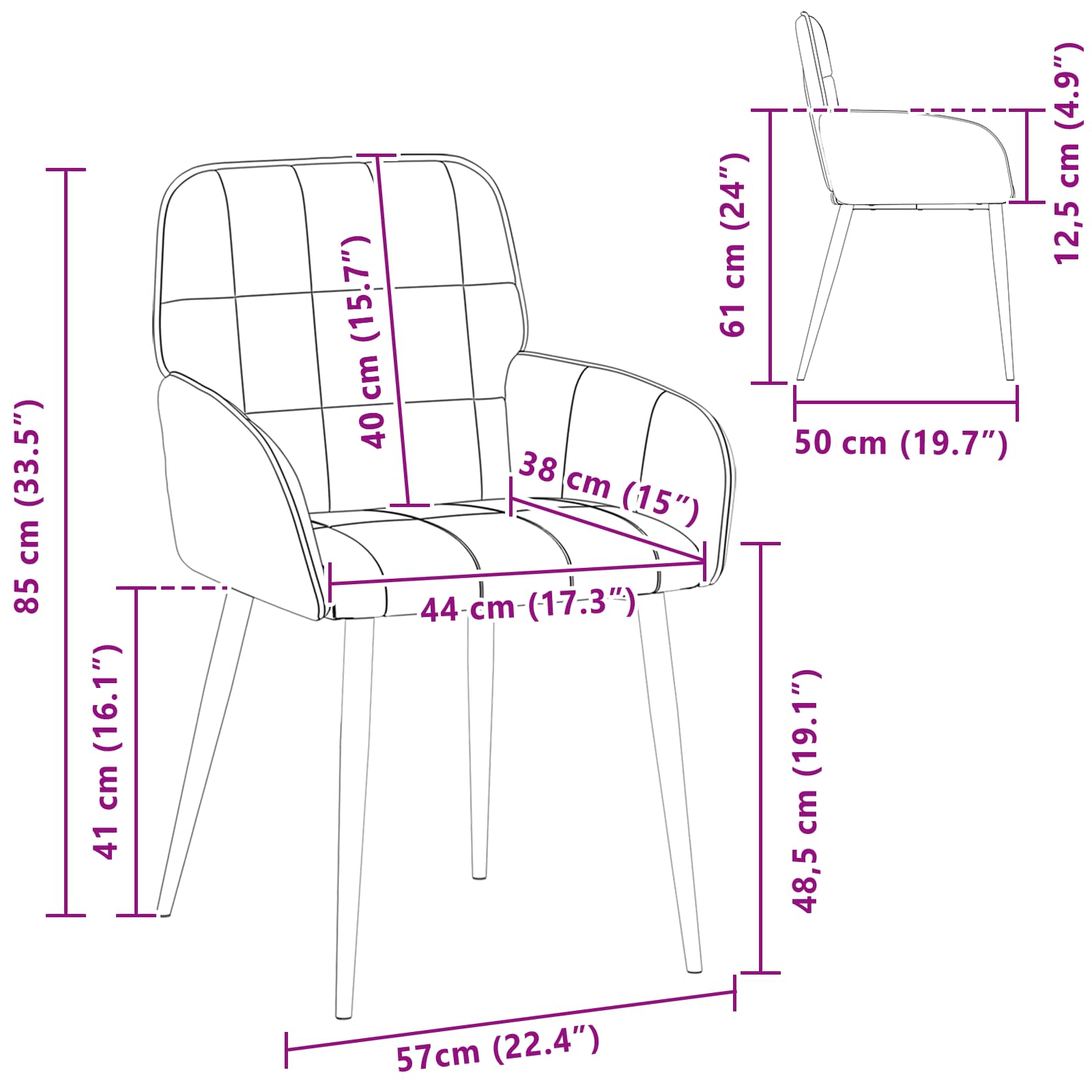 Trpezarijske stolice 4 pcs Baršun Tirkizna 57 x 50 x 85 cm