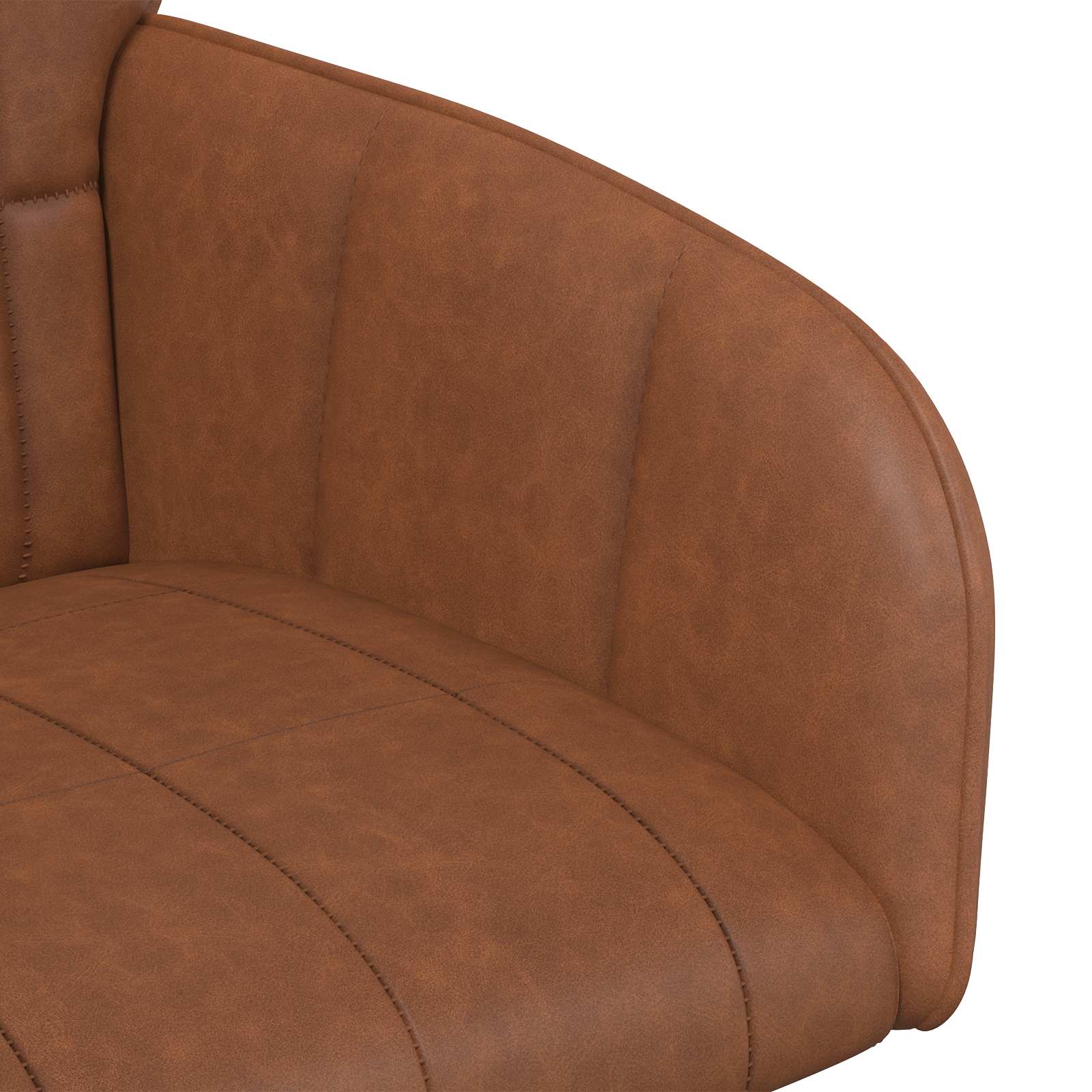 Trpezarijske stolice 4 pcs Umjetna koža Smeđa 57 x 50 x 85 cm