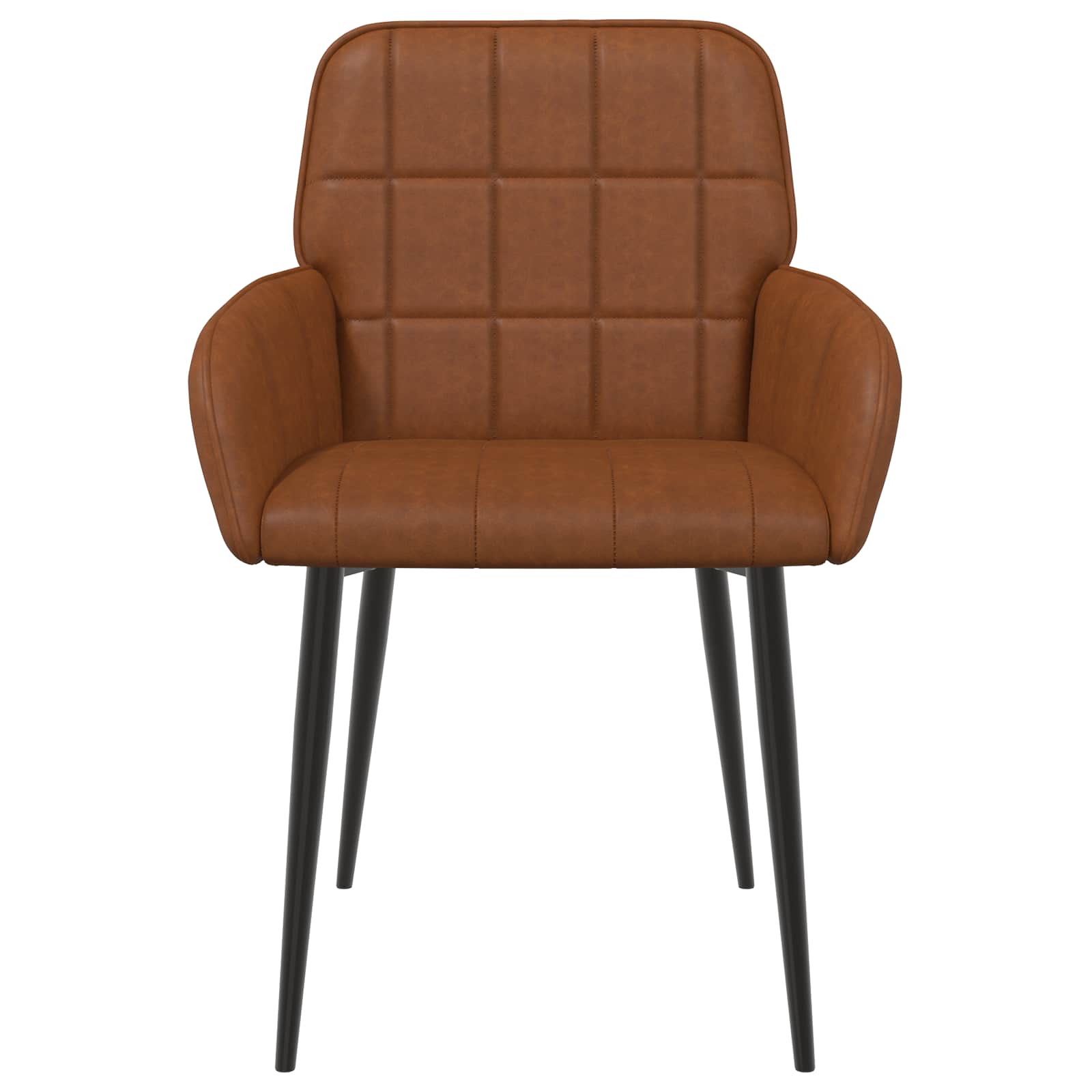 Trpezarijske stolice 4 pcs Umjetna koža Smeđa 57 x 50 x 85 cm