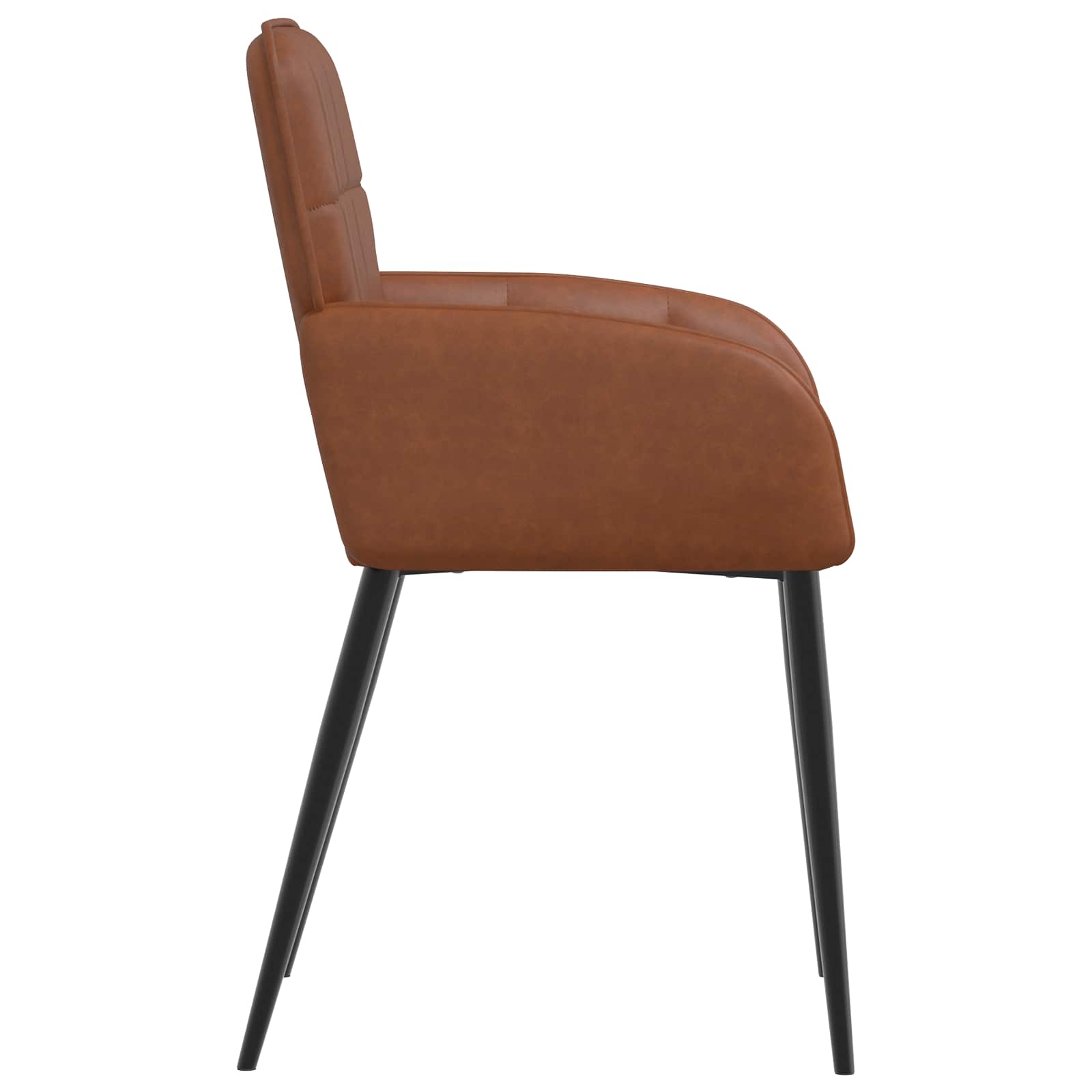 Trpezarijske stolice 4 pcs Umjetna koža Smeđa 57 x 50 x 85 cm