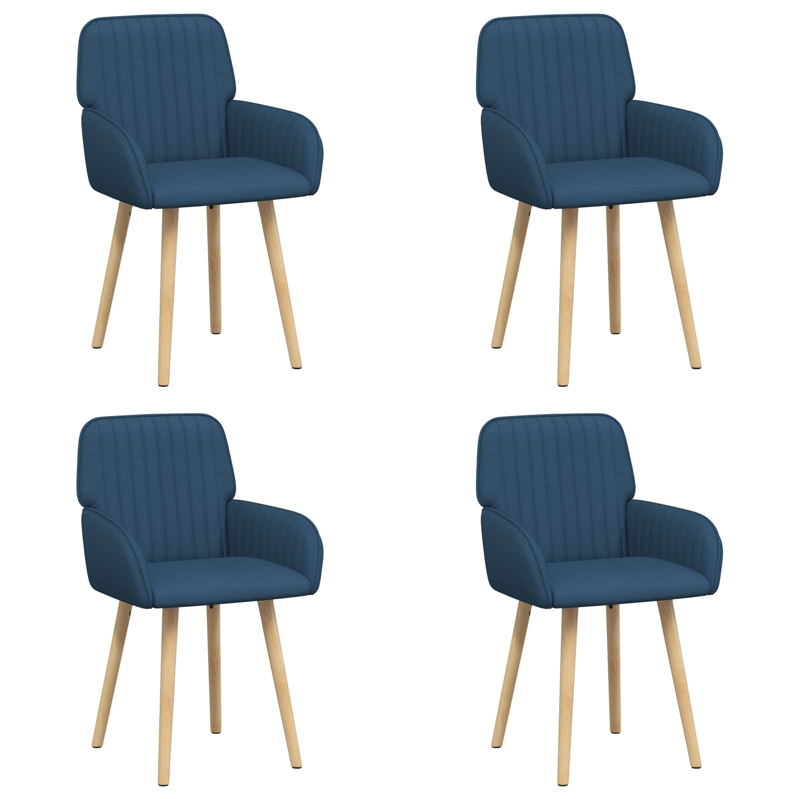 Trpezarijske stolice 4 pcs Tkanina Plava 56,5 x 50 x 87,5 cm
