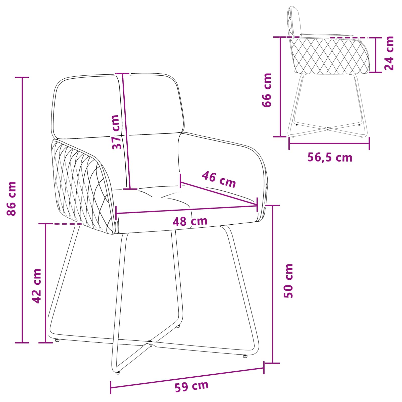 Trpezarijske stolice 4 pcs Baršun Vinska crvena