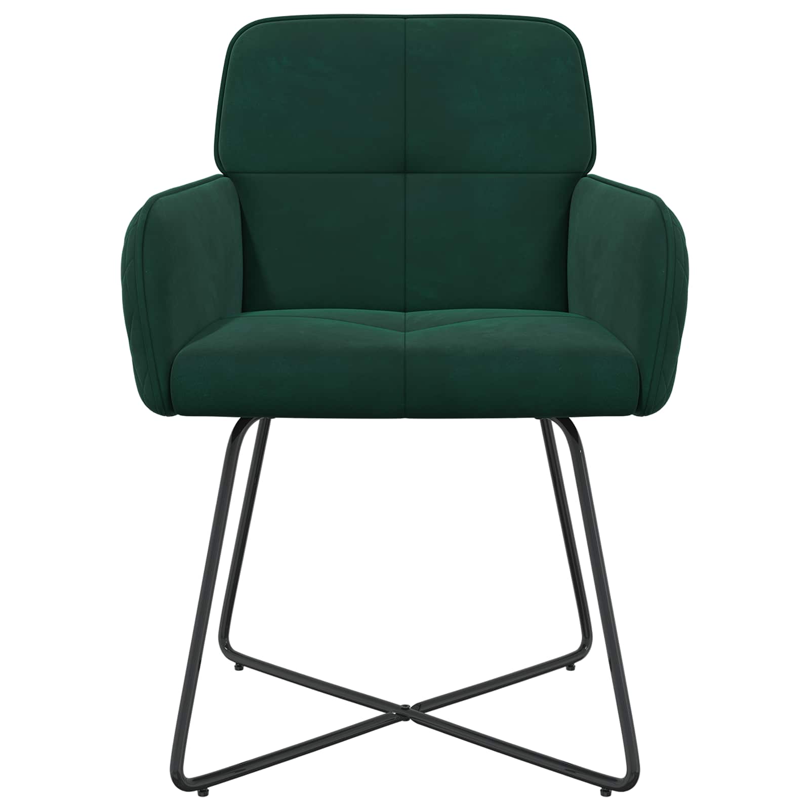 Trpezarijske stolice 6 pcs Baršun Tamnozelena 59 x 56,5 x 86 cm