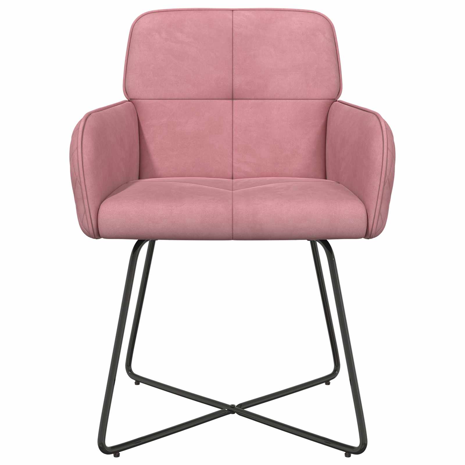 Trpezarijske stolice 6 pcs Baršun Ružičasta 59 x 56,5 x 86 cm