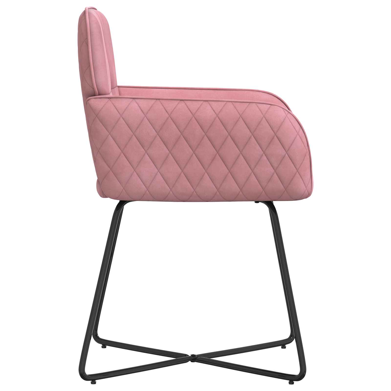 Trpezarijske stolice 6 pcs Baršun Ružičasta 59 x 56,5 x 86 cm