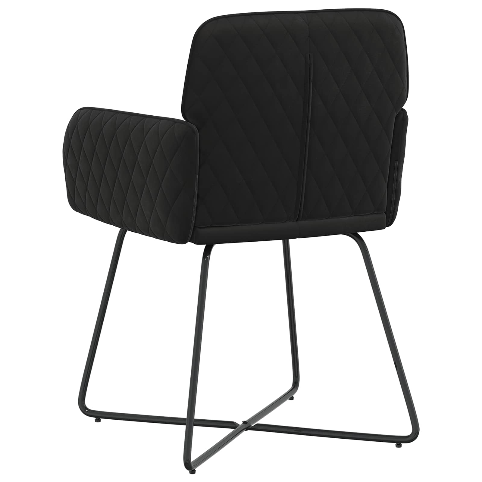 Trpezarijske stolice 6 pcs Baršun Crna 59 x 56,5 x 86 cm