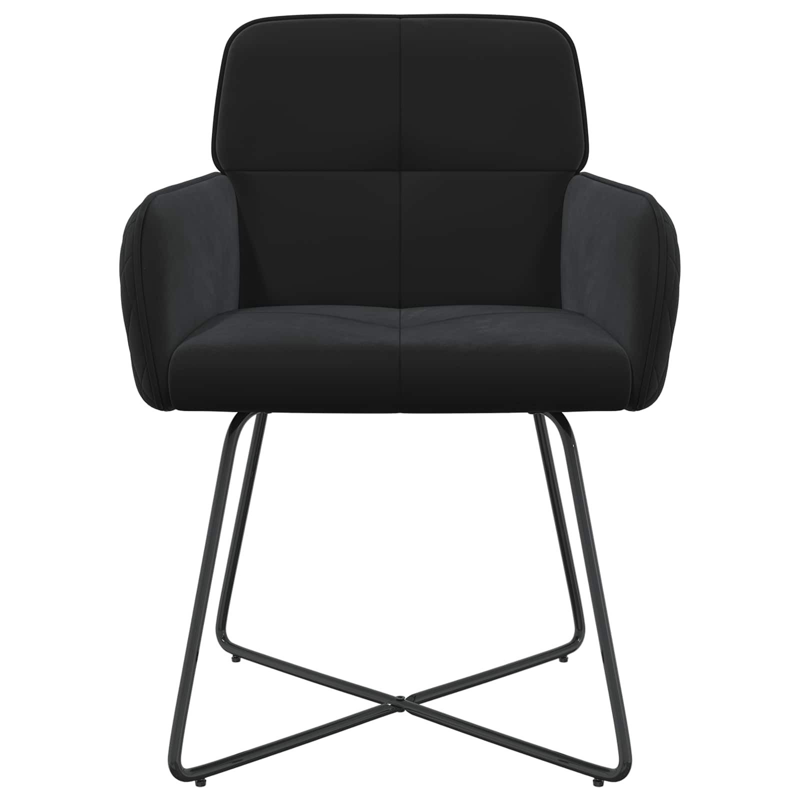 Trpezarijske stolice 6 pcs Baršun Crna 59 x 56,5 x 86 cm