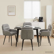 Trpezarijske stolice 4 pcs Baršun Svjetlosiva 59 x 59,5 x 90 cm