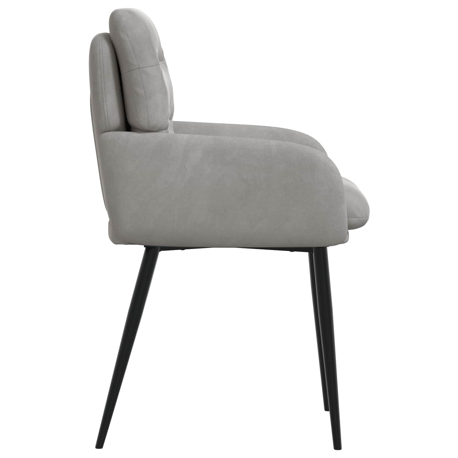 Trpezarijske stolice 4 pcs Baršun Svjetlosiva 59 x 59,5 x 90 cm