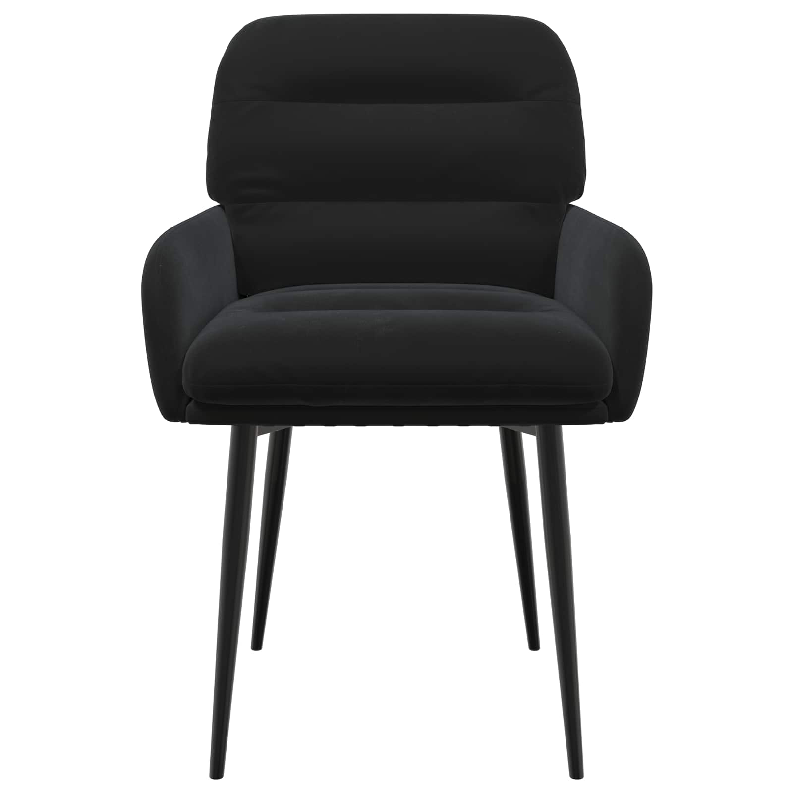 Trpezarijske stolice 4 pcs Baršun Crna 59 x 59,5 x 90 cm
