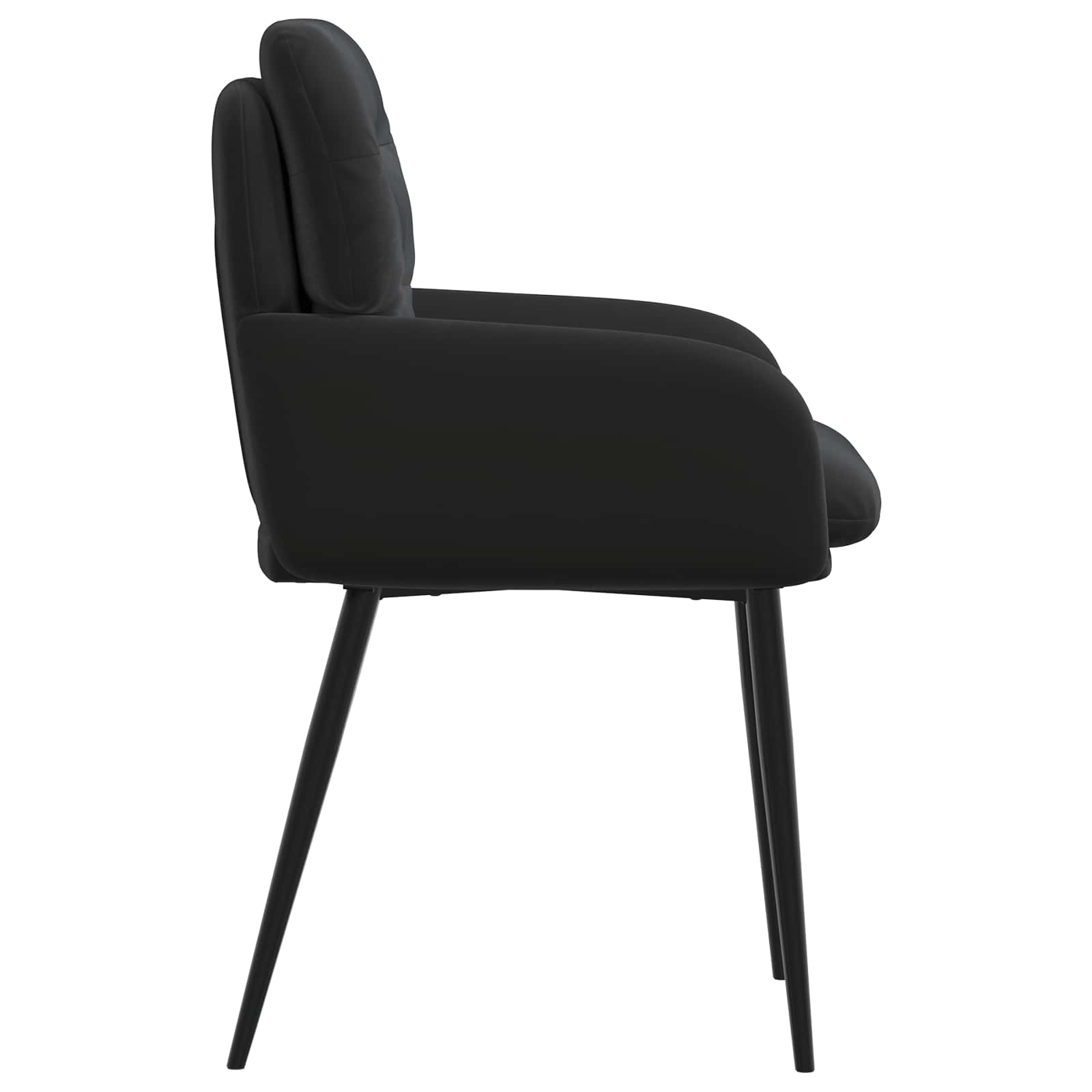 Trpezarijske stolice 4 pcs Baršun Crna 59 x 59,5 x 90 cm