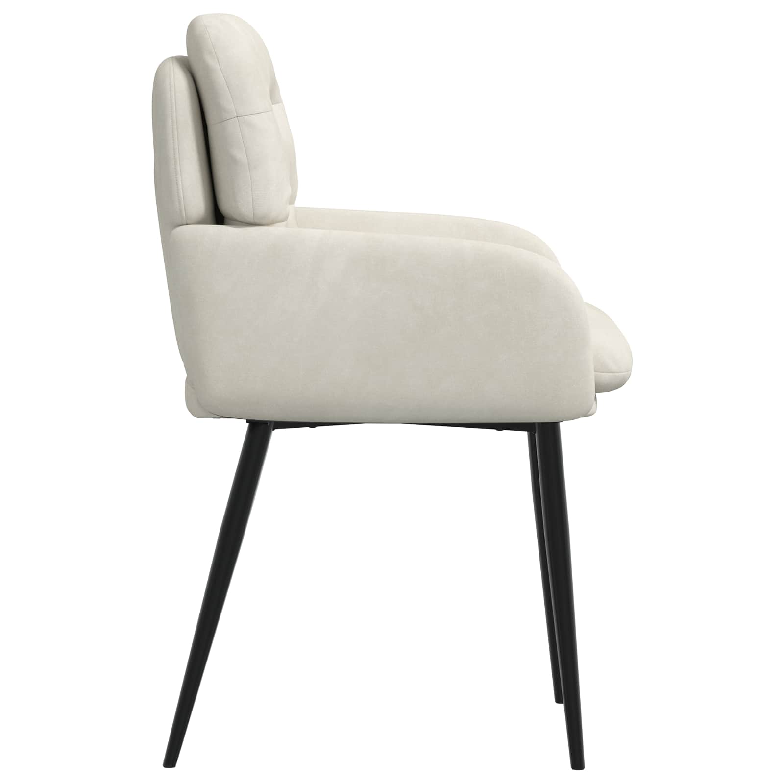 Trpezarijske stolice 4 pcs Baršun Krem 59 x 59,5 x 90 cm
