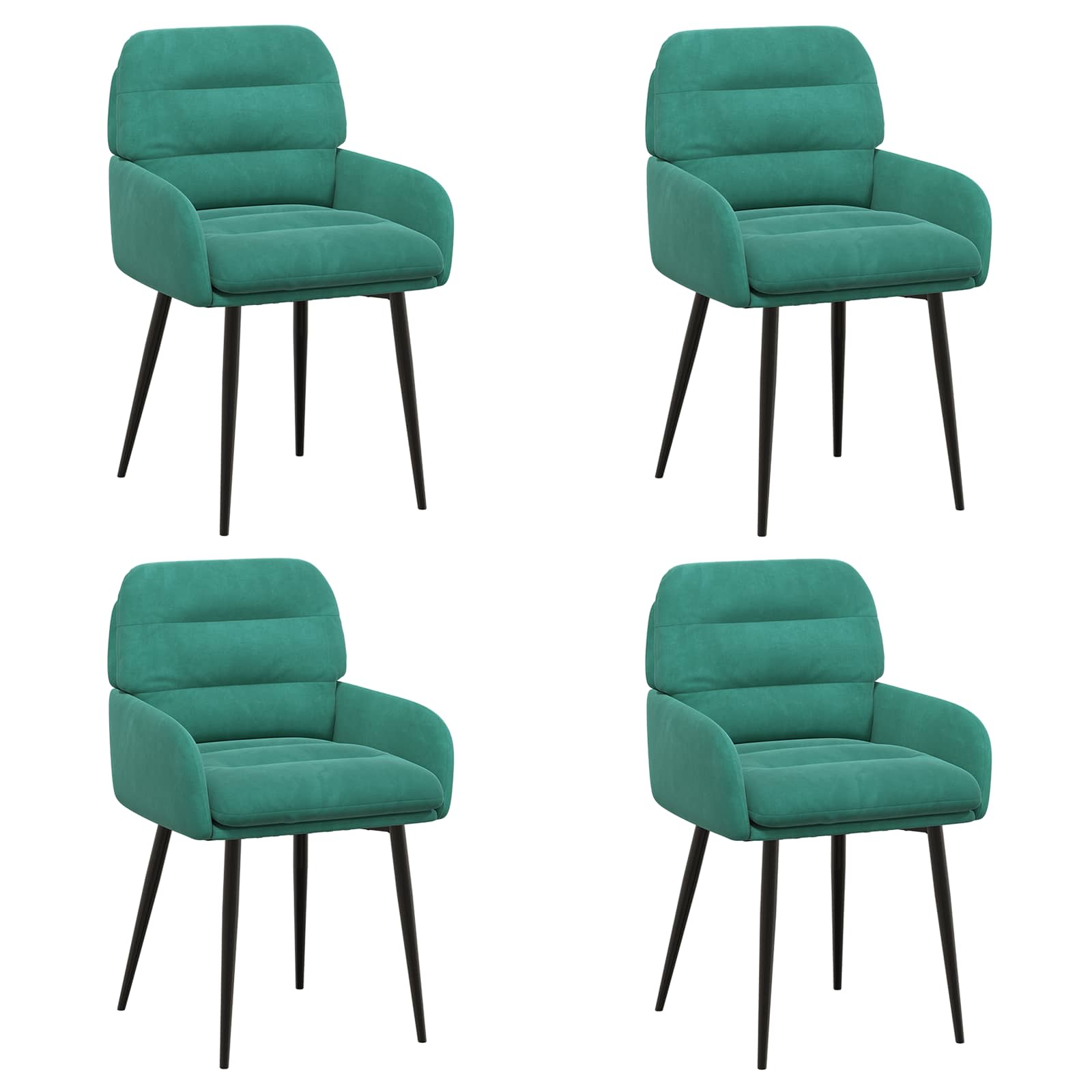 Trpezarijske stolice 4 pcs Baršun Tirkizna 59 x 59,5 x 90 cm
