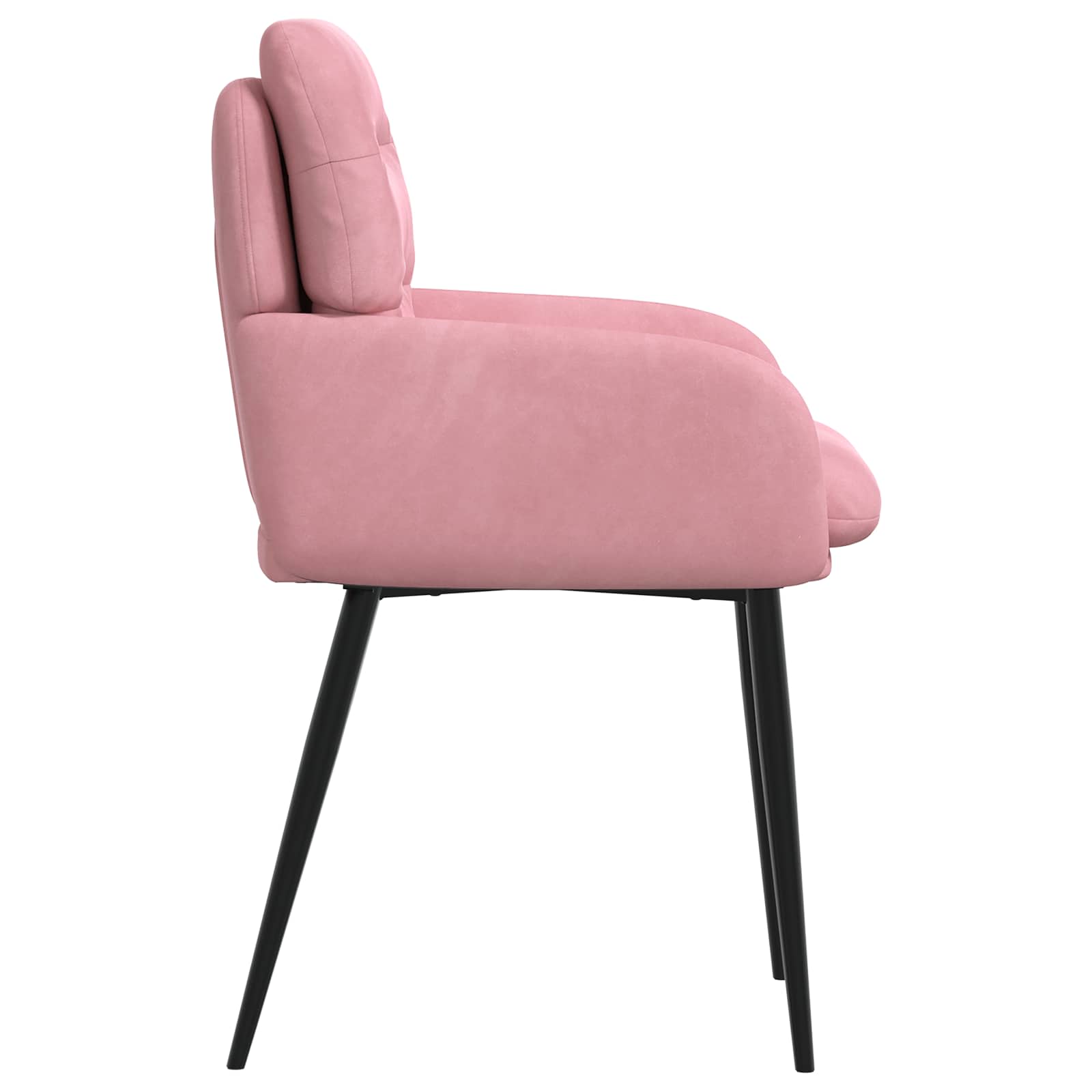 Trpezarijske stolice 6 pcs Baršun Ružičasta 59 x 59,5 x 90 cm