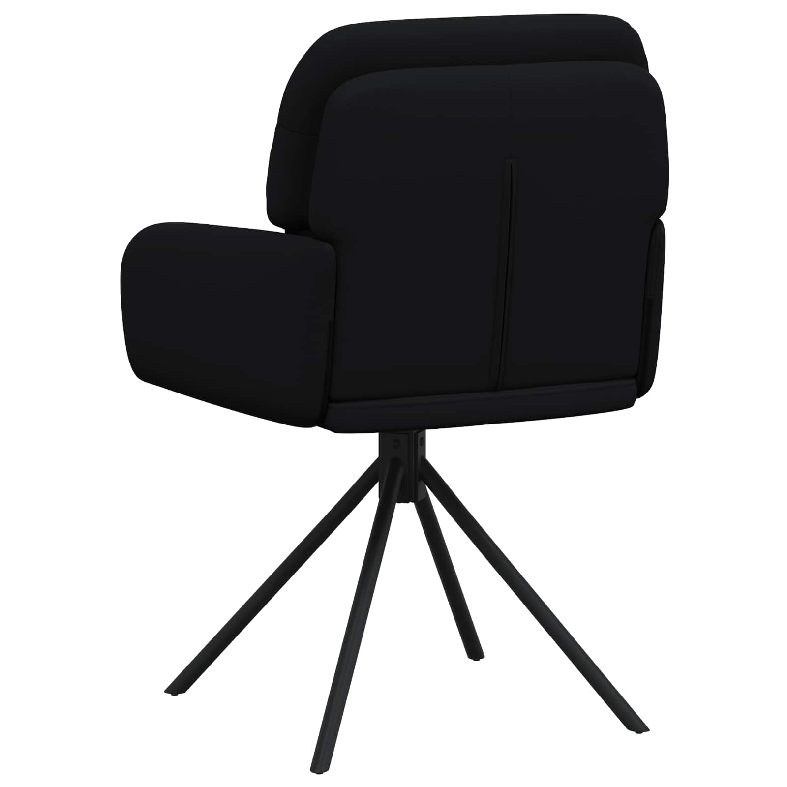 Okretne blagovaonske stolice 4 pcs Umjetna koža Crna