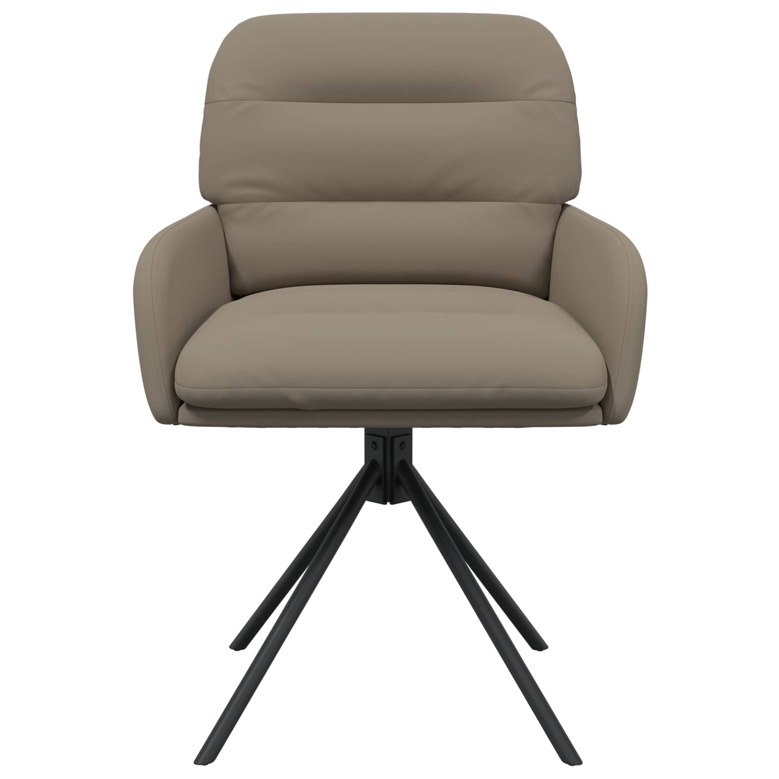 Okretne blagovaonske stolice 4 pcs Umjetna koža Boja cappuccina