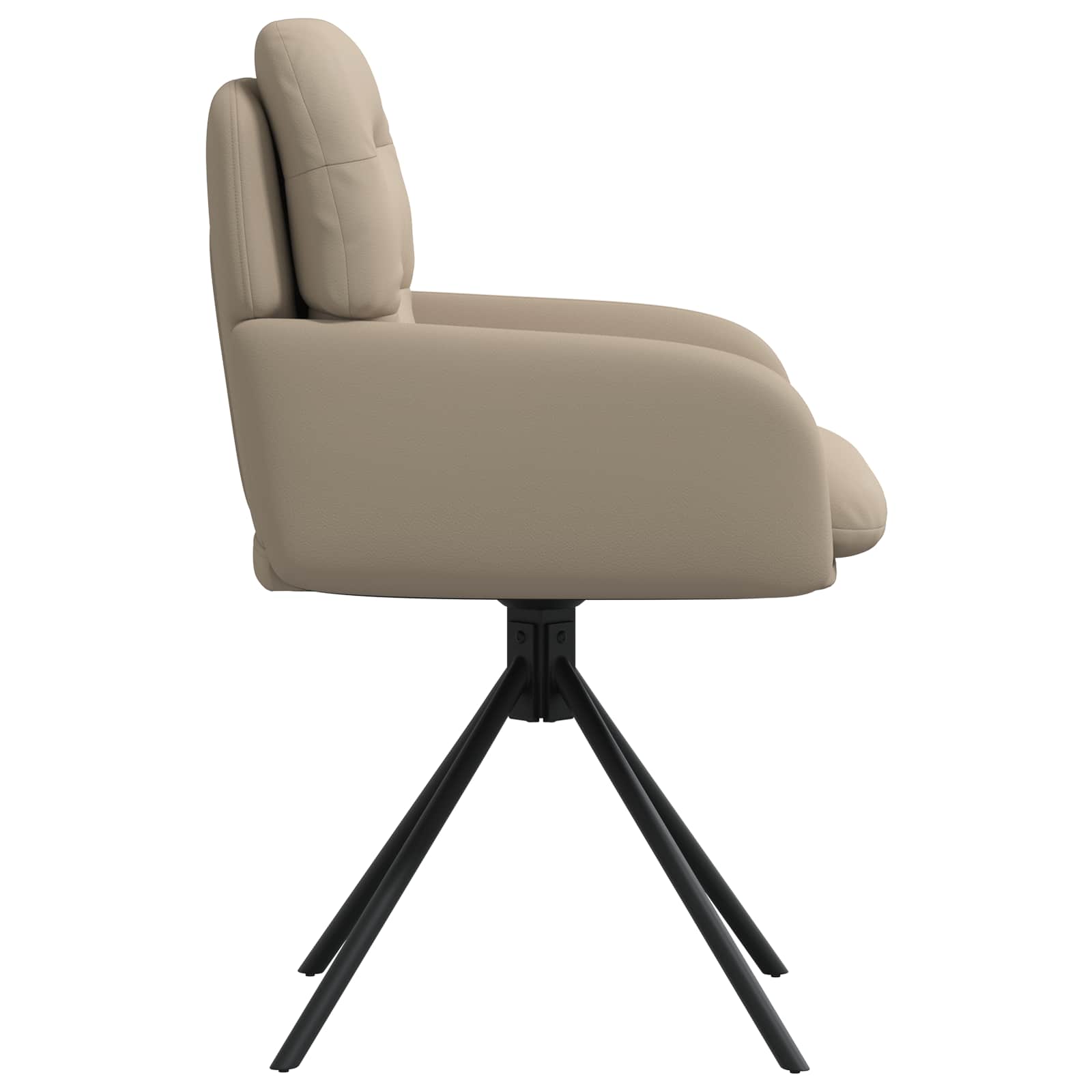 Okretne blagovaonske stolice 4 pcs Umjetna koža Boja cappuccina