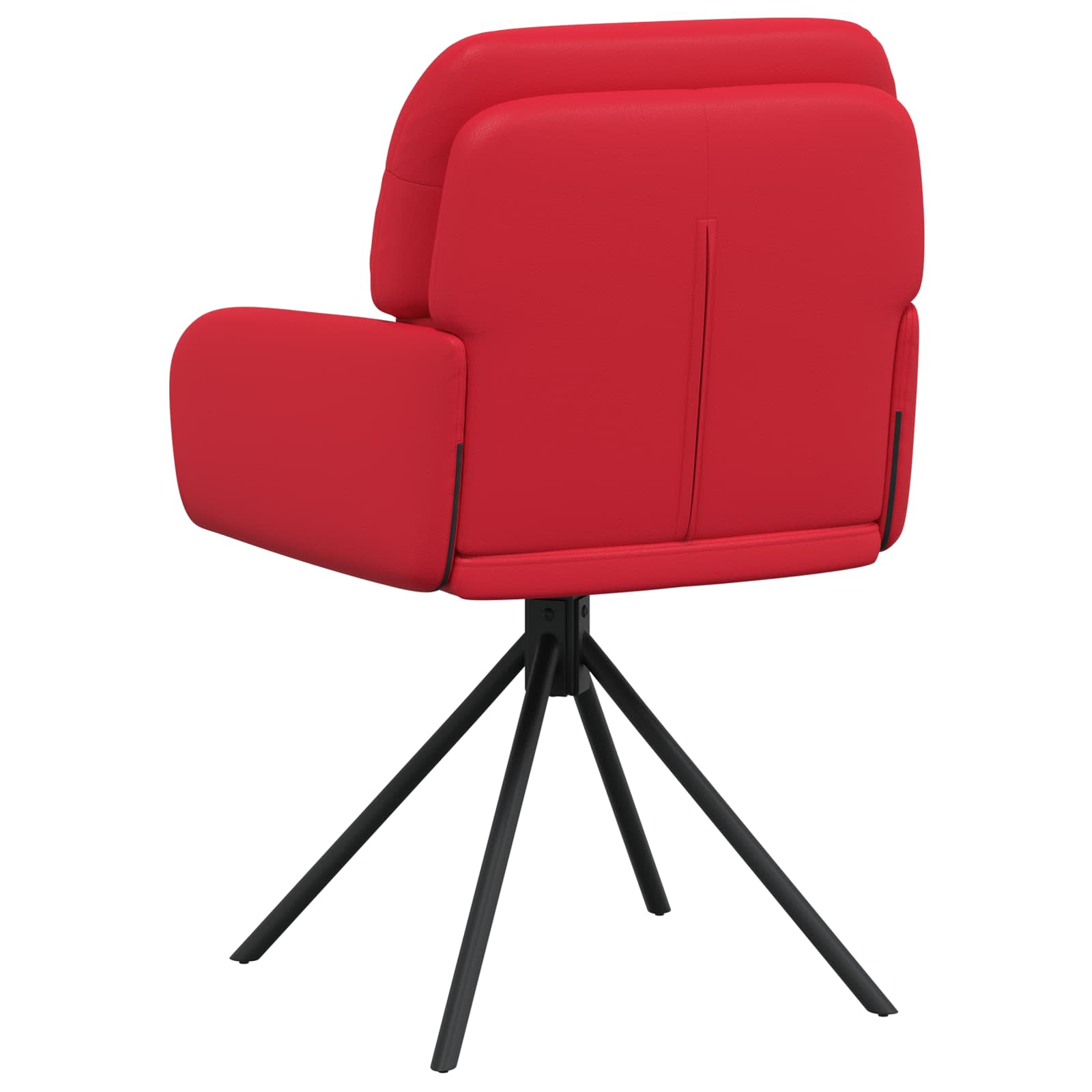 Okretne blagovaonske stolice 6 pcs Umjetna koža Crvena