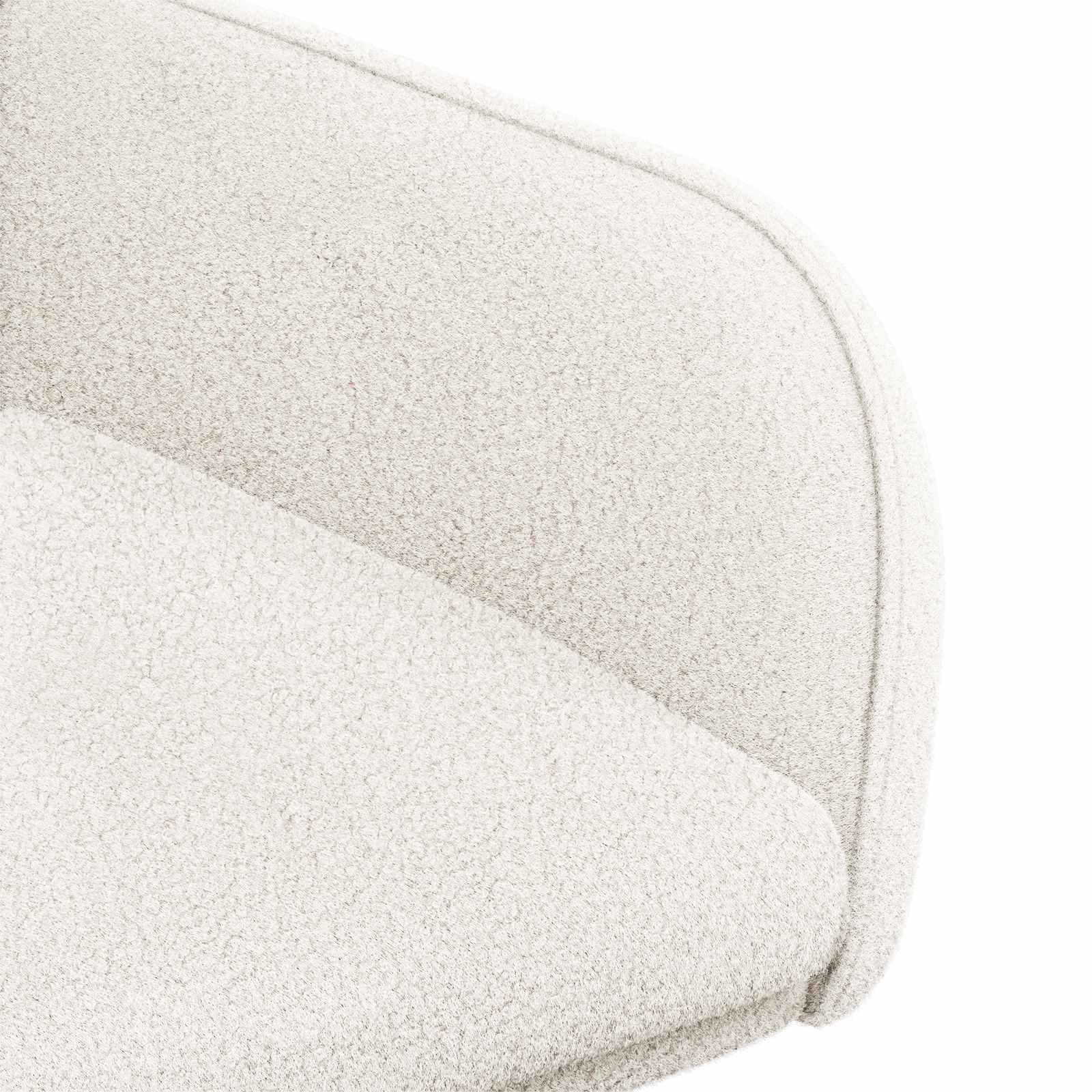 Trpezarijske stolice 4 pcs Bouclé Krem 59 x 57 x 85 cm