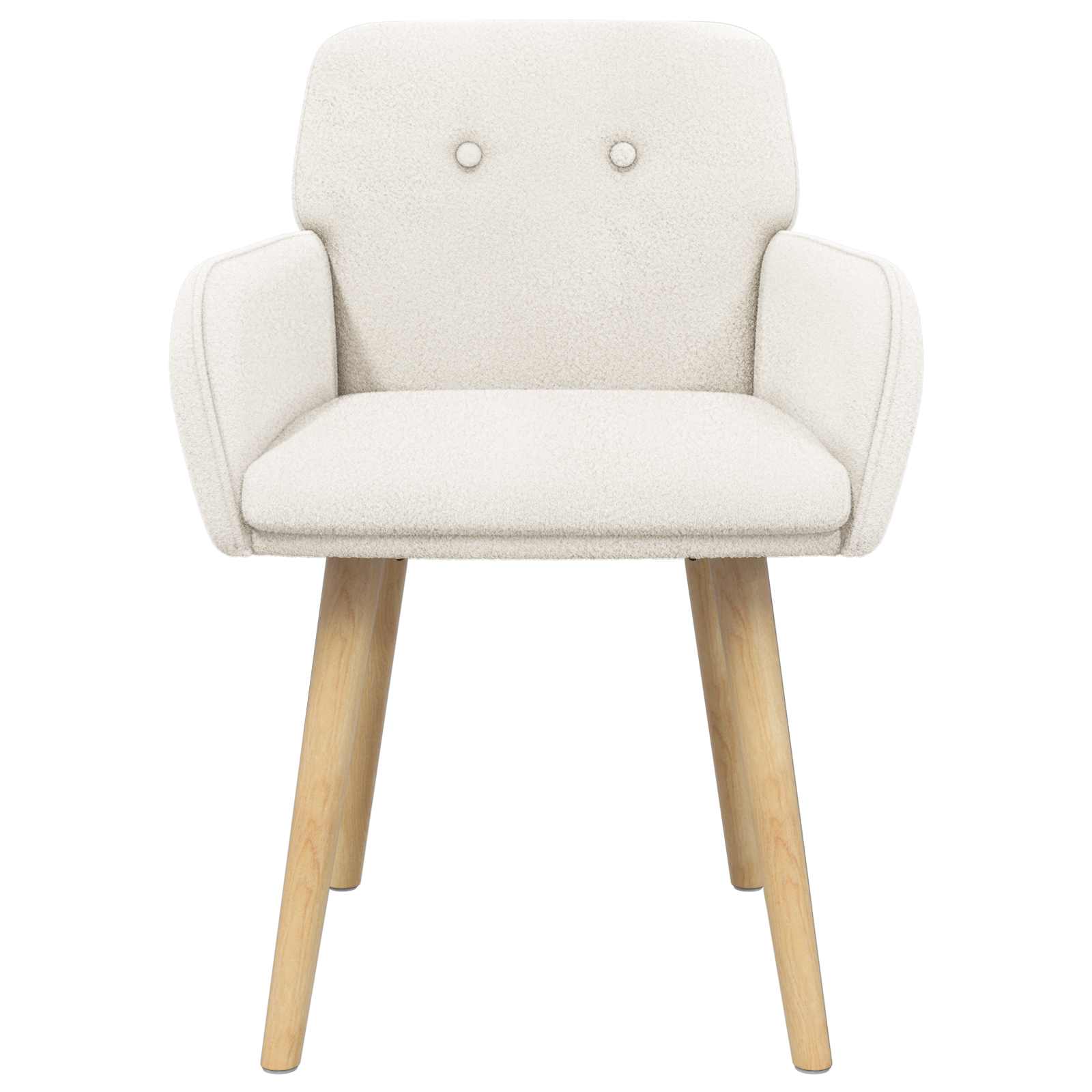 Trpezarijske stolice 4 pcs Bouclé Krem 59 x 57 x 85 cm