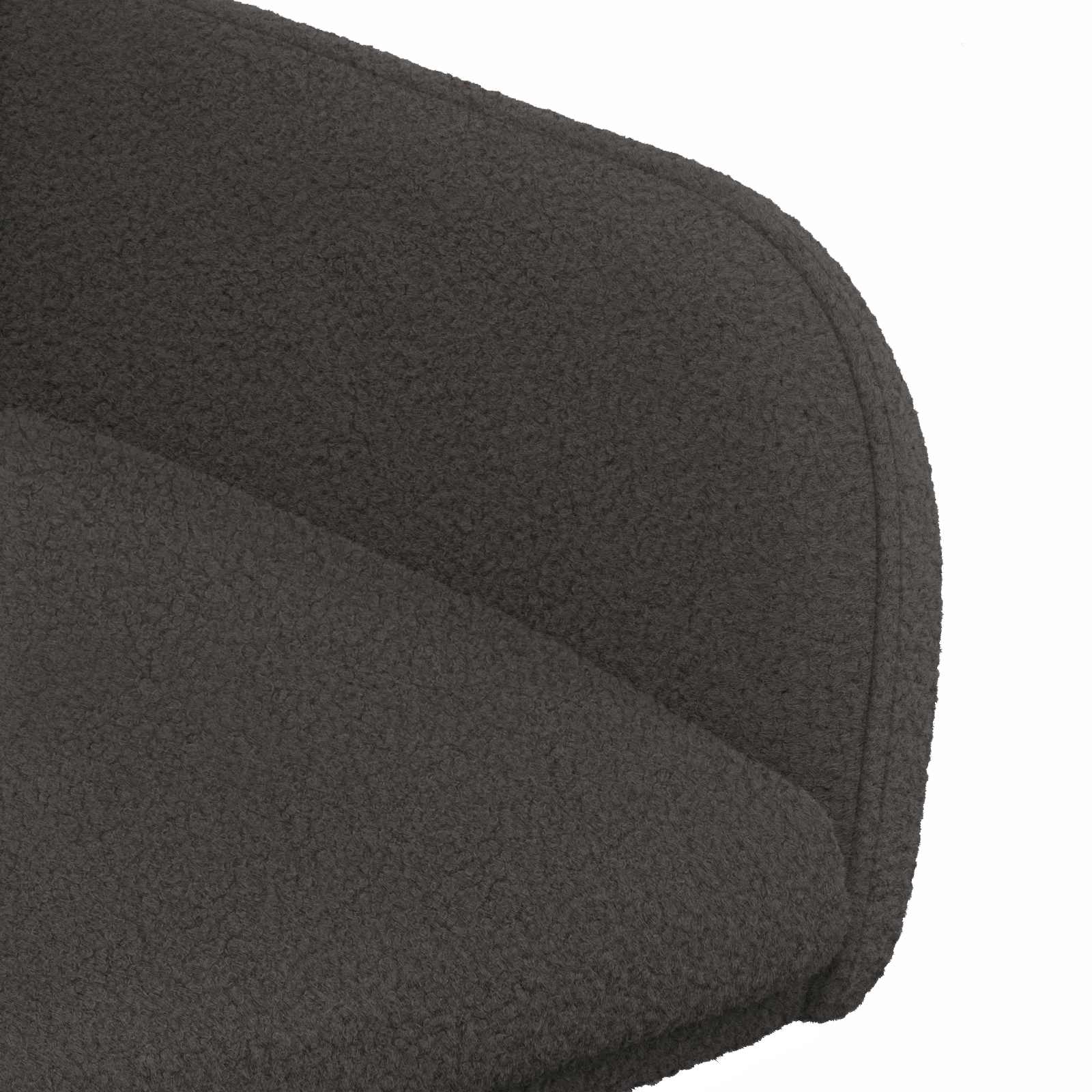 Trpezarijske stolice 4 pcs Bouclé Tamnosiva 59 x 57 x 85 cm