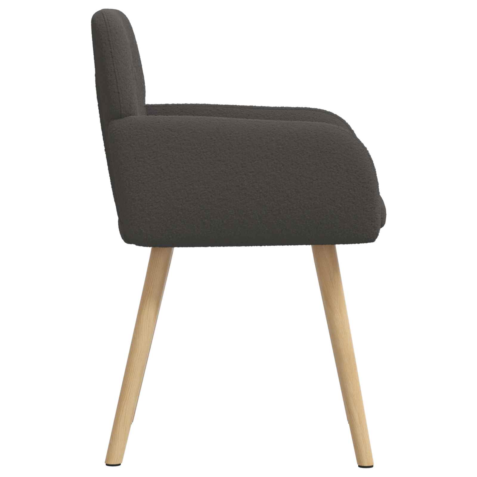 Trpezarijske stolice 4 pcs Bouclé Tamnosiva 59 x 57 x 85 cm