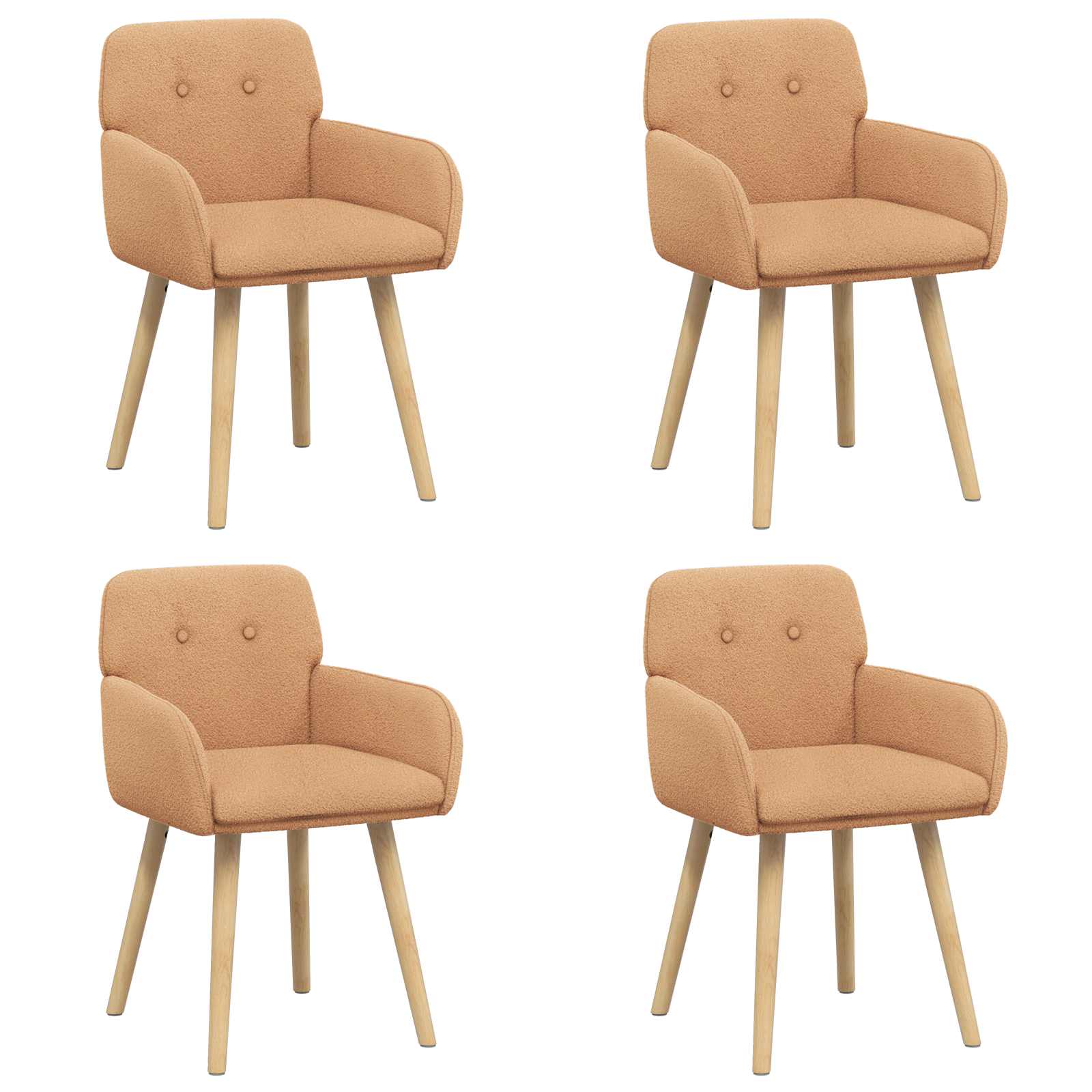 Trpezarijske stolice 4 pcs Bouclé Bež 59 x 57 x 85 cm