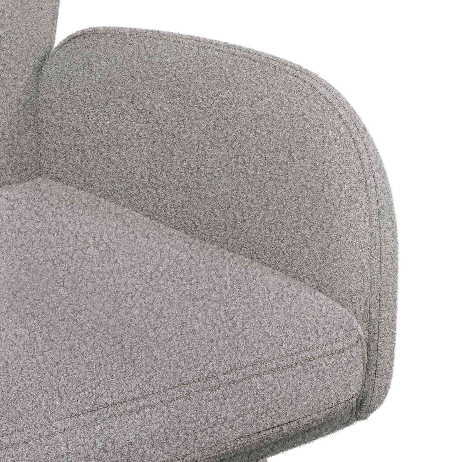 Trpezarijske stolice 6 pcs Bouclé Svjetlosiva 59 x 57 x 85 cm
