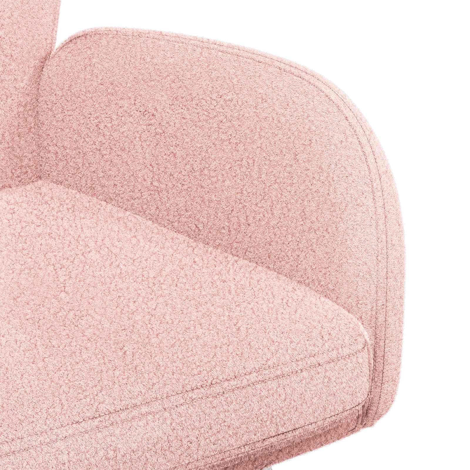 Trpezarijske stolice 6 pcs Bouclé Ružičasta 59 x 57 x 85 cm