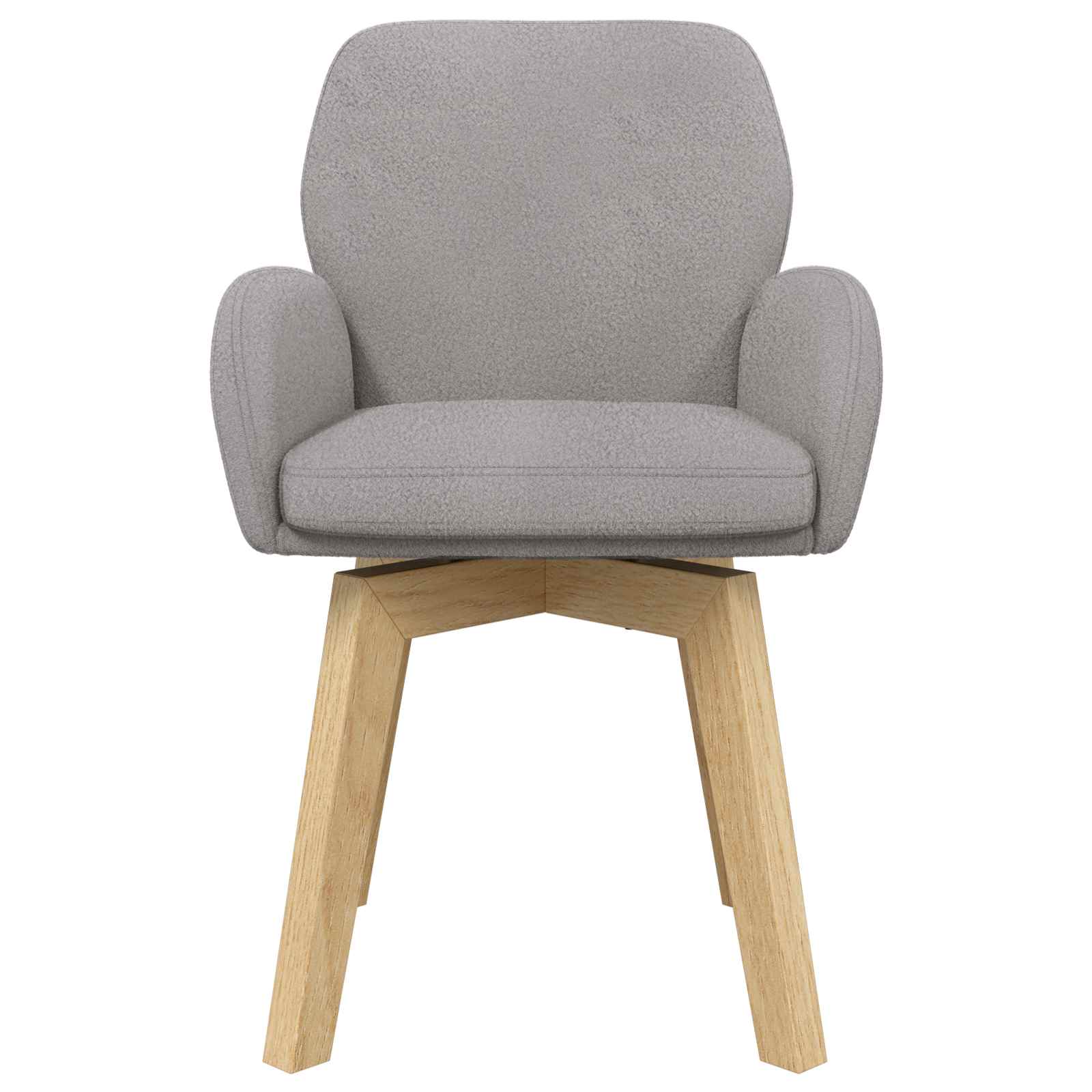 Okretne blagovaonske stolice 4 pcs Bouclé Svjetlosiva